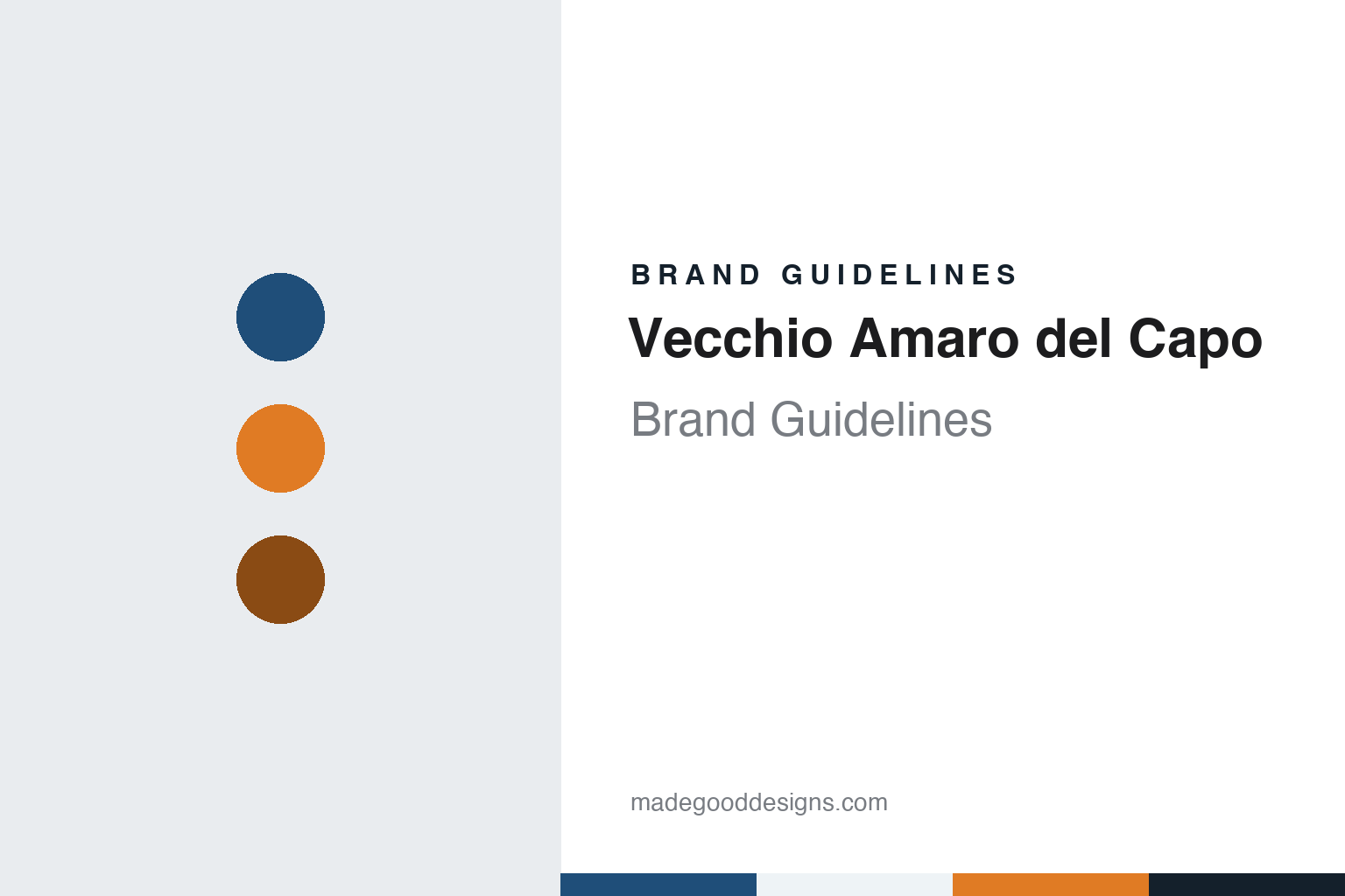 Vecchio Amaro del Capo brand guidelines — abstract colour discs and material texture (original homage; not a Vecchio Amaro del Capo product or logo)