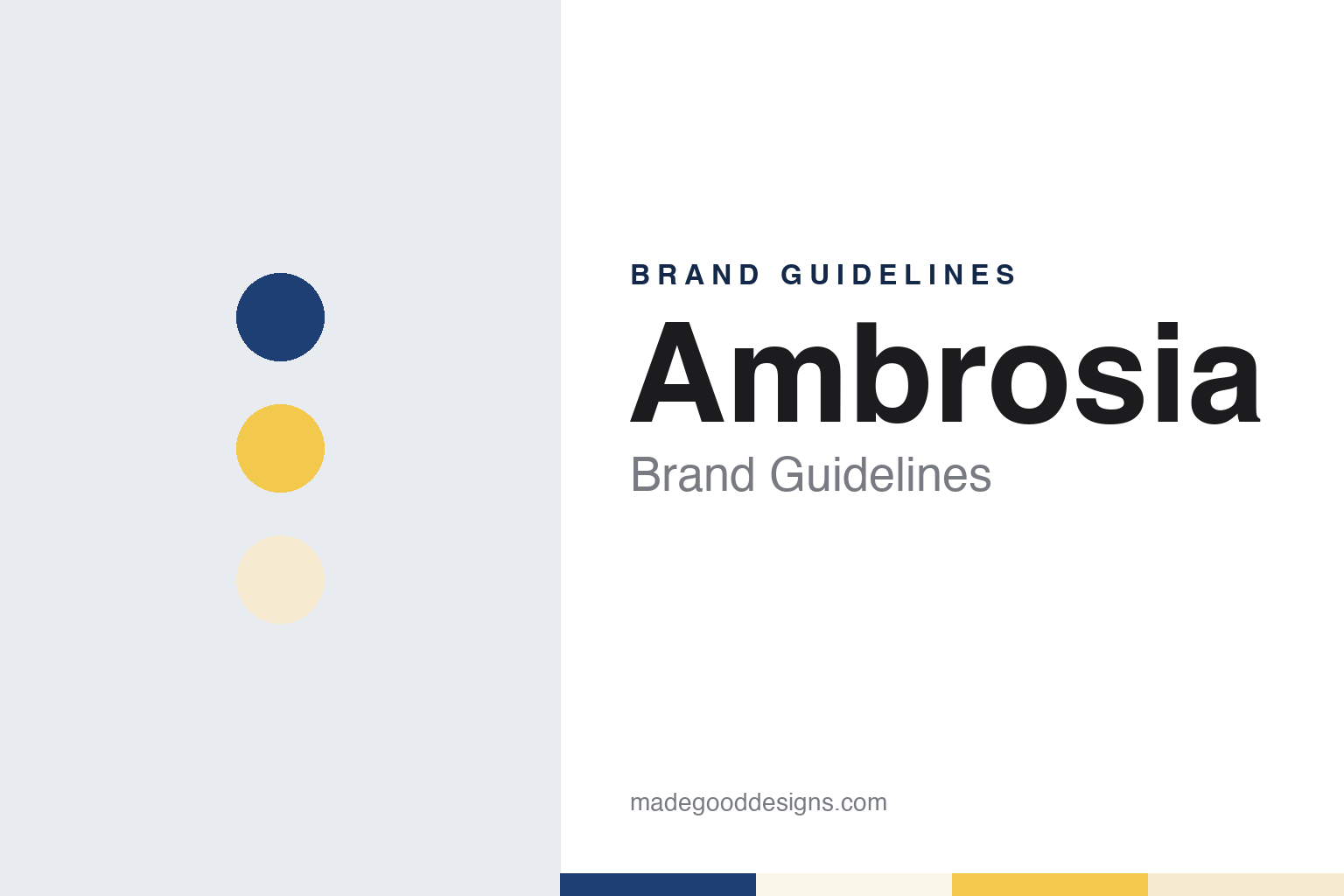 Ambrosia brand guidelines — abstract colour discs and material texture (original homage; not a Ambrosia product or logo)