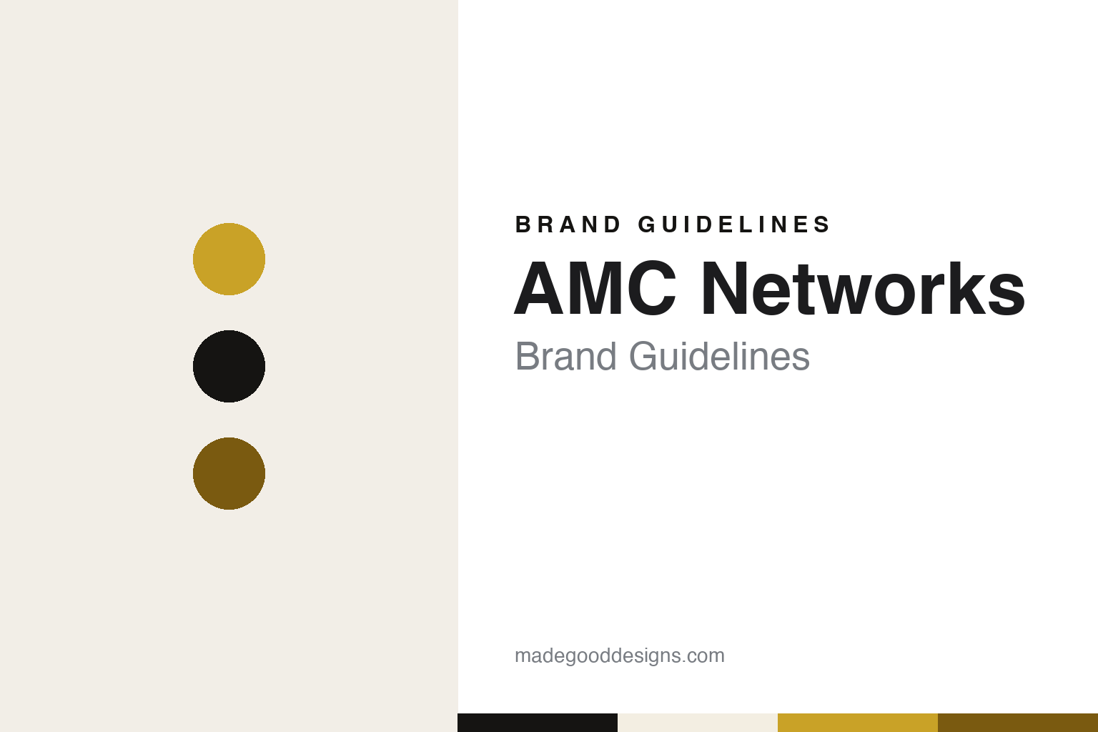 AMC Networks Brand Guidelines: Montage, American Movie Classics and a 2013 Gold Box