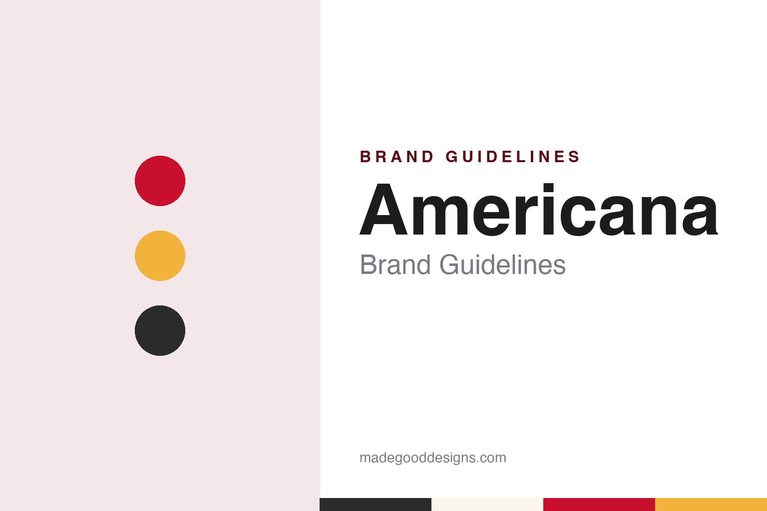 Americana brand guidelines — abstract colour discs and material texture (original homage; not a Americana product or logo)