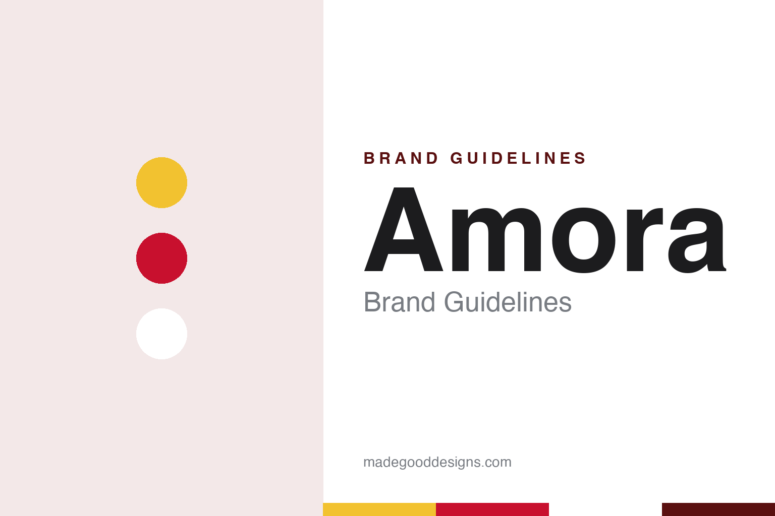 Amora Brand Guidelines: The Dijon Mustard in a Glass You Keep