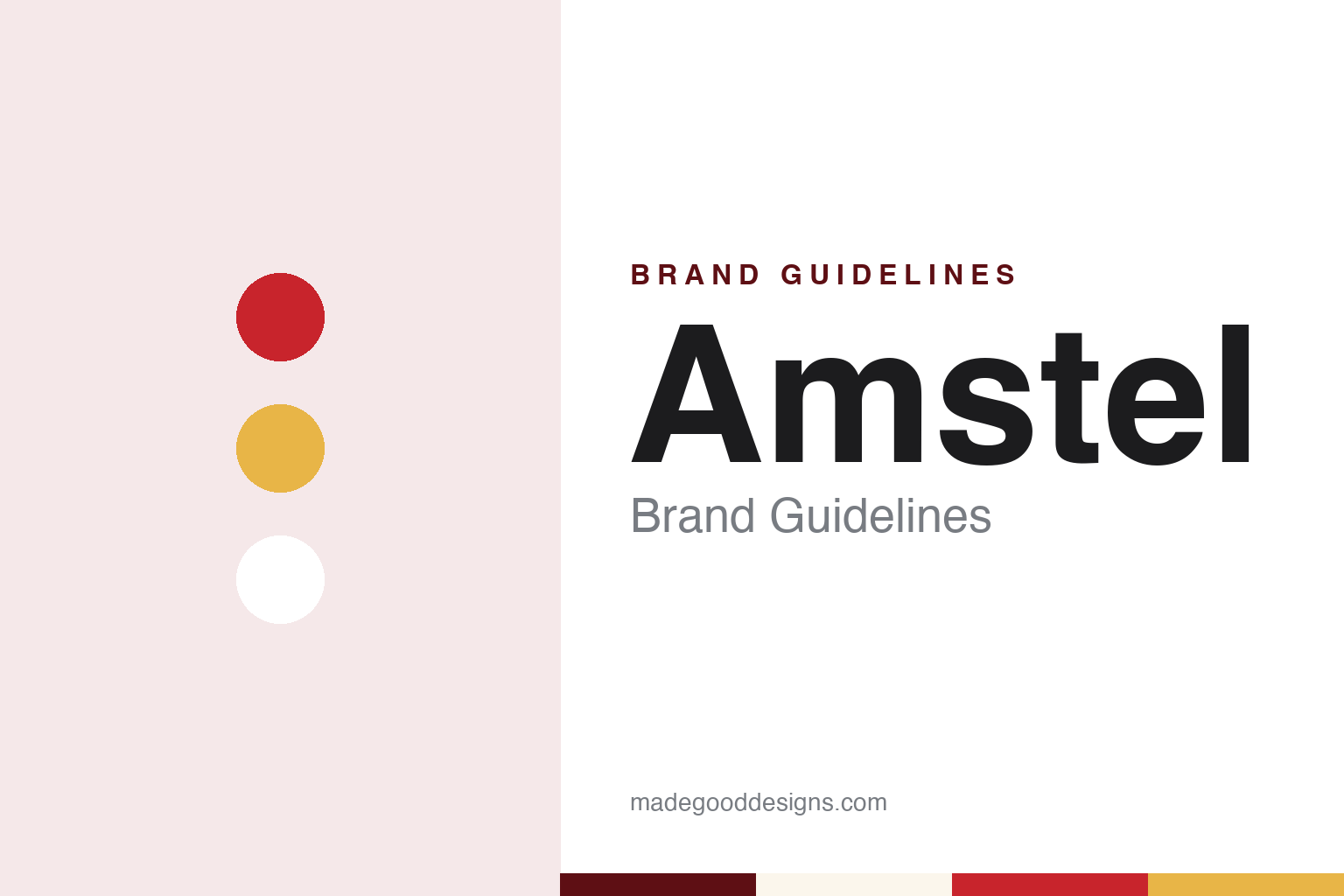 Amstel Brand Guidelines: The Amsterdam Lager Brewed Since 1870