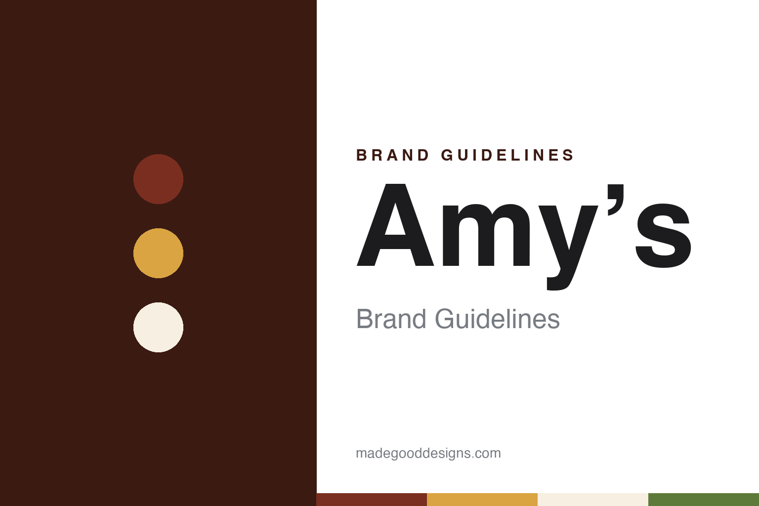 Amy’s brand guidelines — abstract colour discs and material texture (original homage; not a Amy’s product or logo)