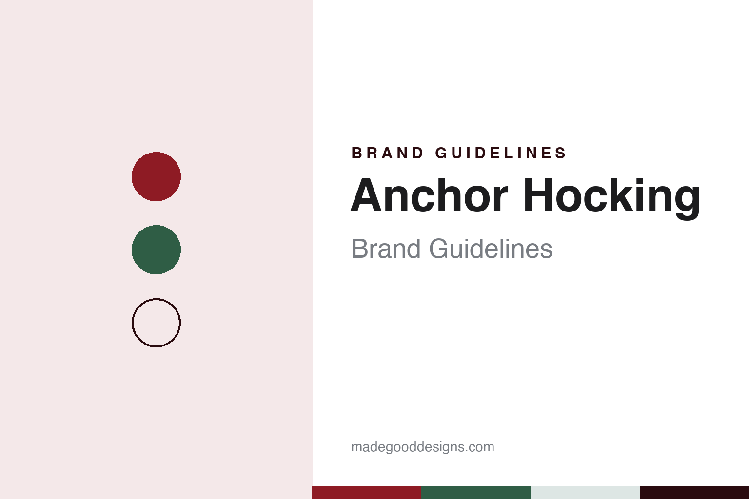 Anchor Hocking Brand Guidelines: Lancaster, Ohio Glass Since 1905, Fire-King & Royal Ruby
