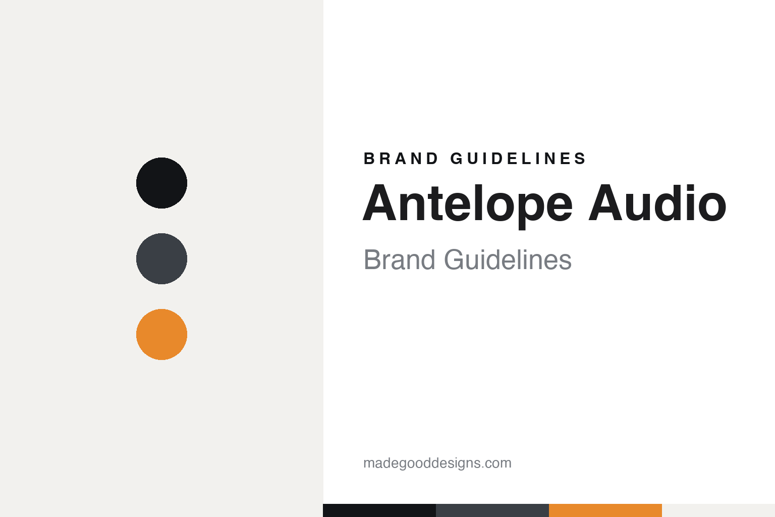Antelope Audio brand guidelines — abstract colour discs and material texture (original homage; not a Antelope Audio product or logo)