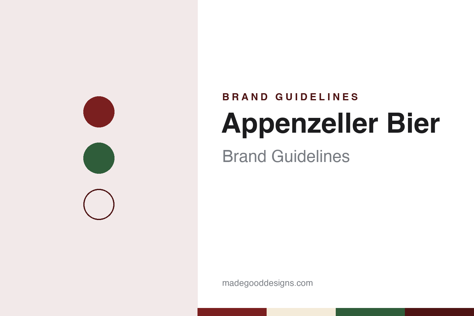 Appenzeller Bier Brand Guidelines: The Locher Family’s Appenzell Brewery Since 1886