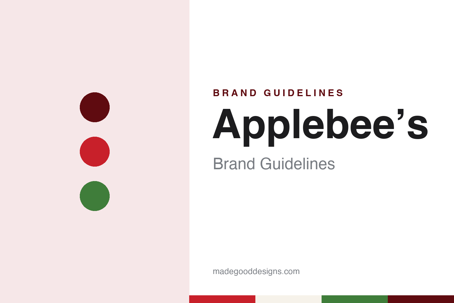 Applebee’s brand guidelines — abstract colour discs and material texture (original homage; not a Applebee’s product or logo)