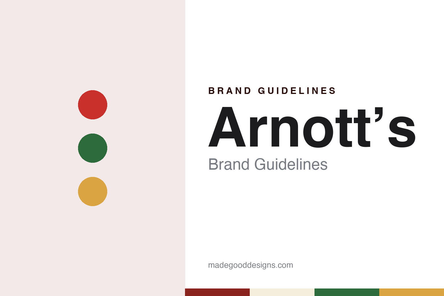 Arnott’s brand guidelines — abstract colour discs and material texture (original homage; not a Arnott’s product or logo)