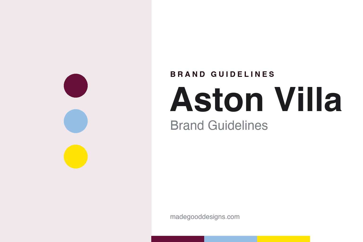 Aston Villa brand guidelines — abstract colour discs and material texture (original homage; not a Aston Villa product or logo)