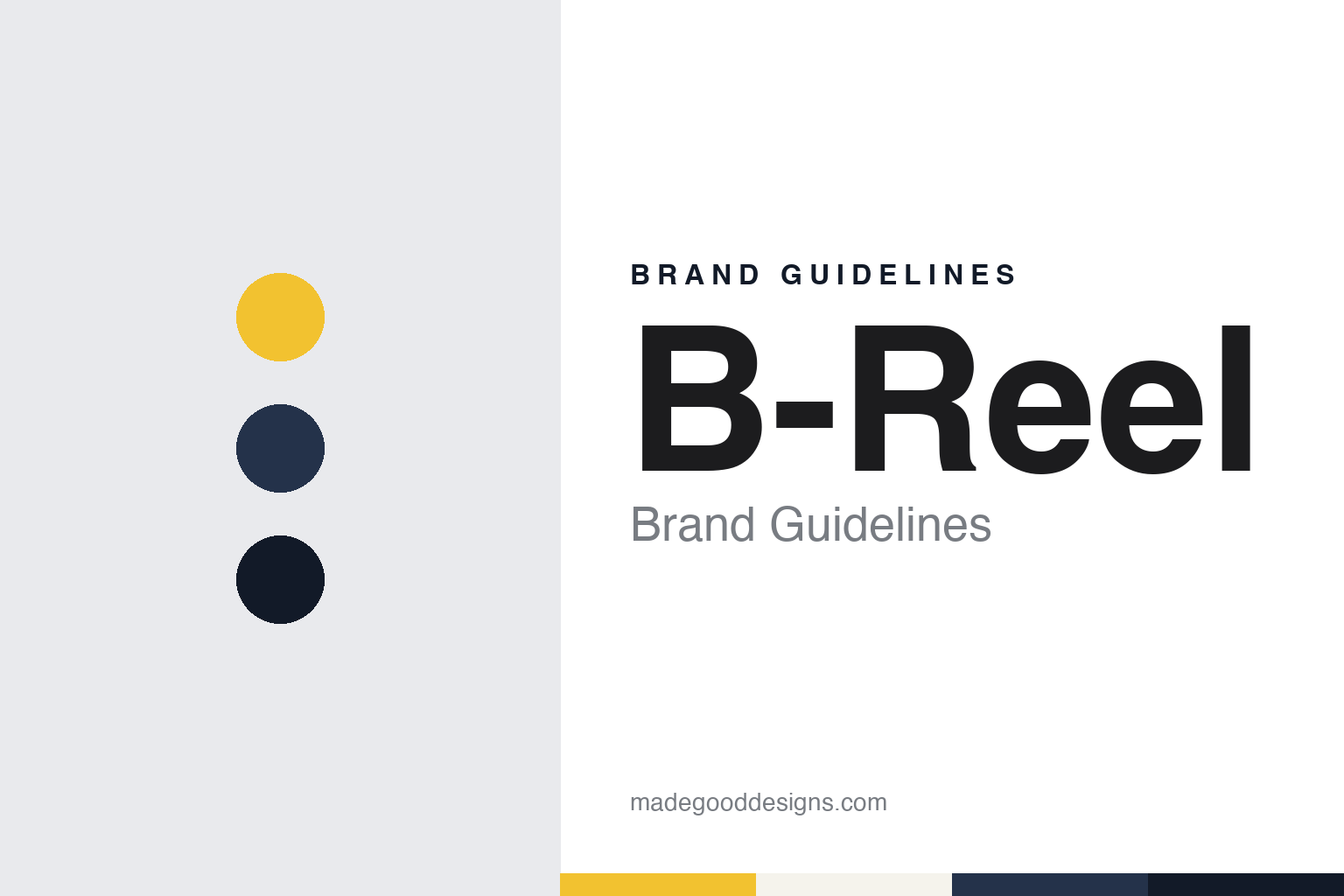 B-Reel brand guidelines — abstract colour discs and material texture (original homage; not a B-Reel product or logo)