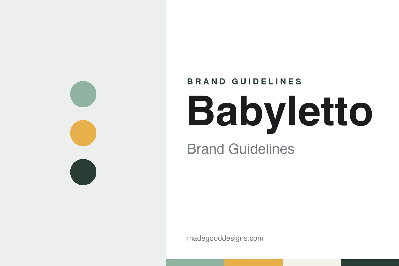 Babyletto brand guidelines — abstract colour discs and material texture (original homage; not a Babyletto product or logo)