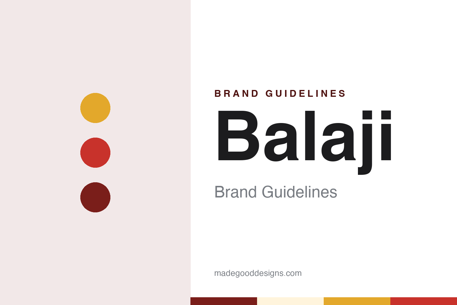 Balaji brand guidelines — abstract colour discs and material texture (original homage; not a Balaji product or logo)