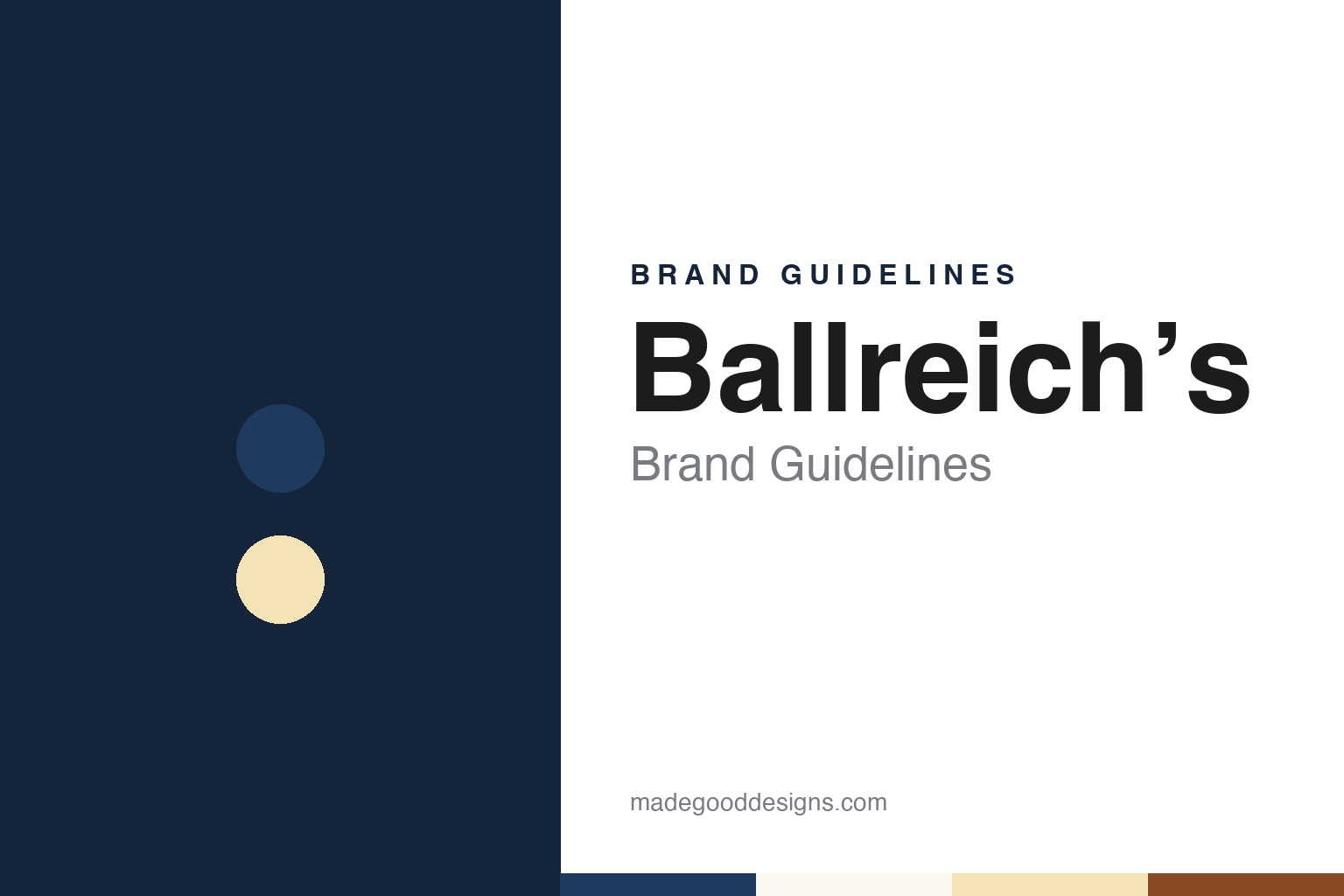 Ballreich’s brand guidelines — abstract colour discs and material texture (original homage; not a Ballreich’s product or logo)
