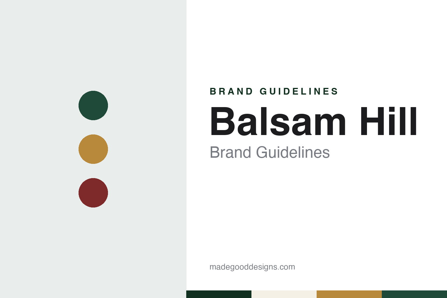 Balsam Hill brand guidelines — abstract colour discs and material texture (original homage; not a Balsam Hill product or logo)
