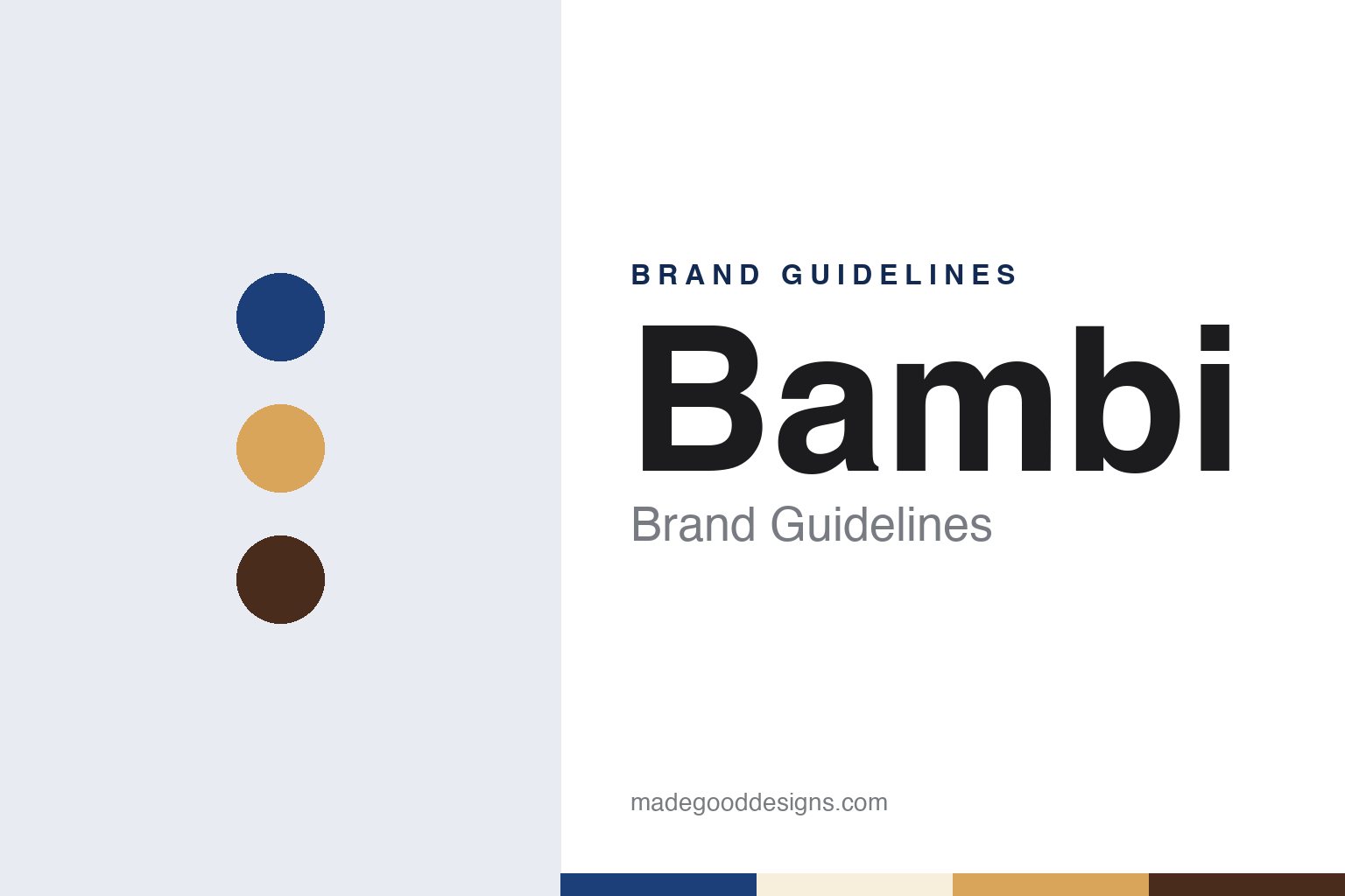 Bambi brand guidelines — abstract colour discs and material texture (original homage; not a Bambi product or logo)