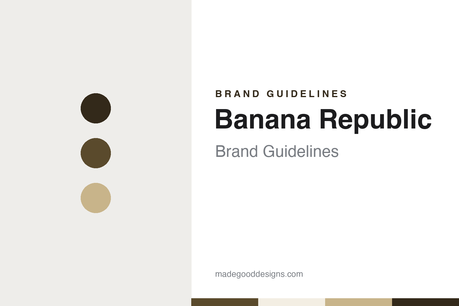 Banana Republic Brand Guidelines: The Zieglers’ 1978 Travel and Safari Clothing Company