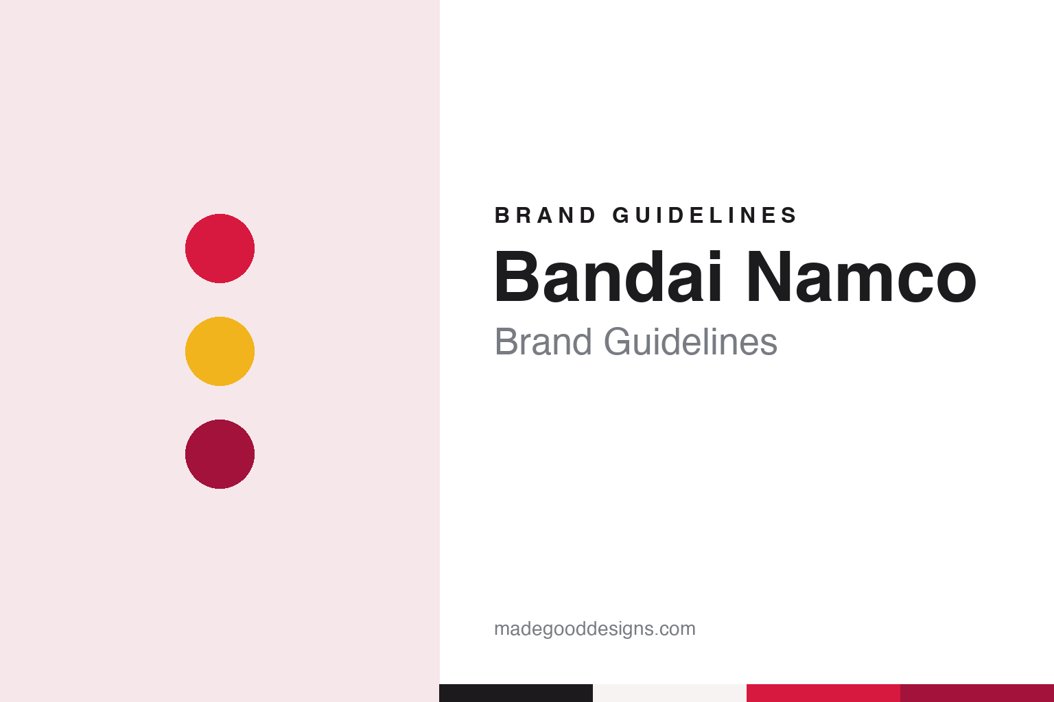 Bandai Namco Brand Guidelines: A 2005 Merger and a Speech-Bubble Logo