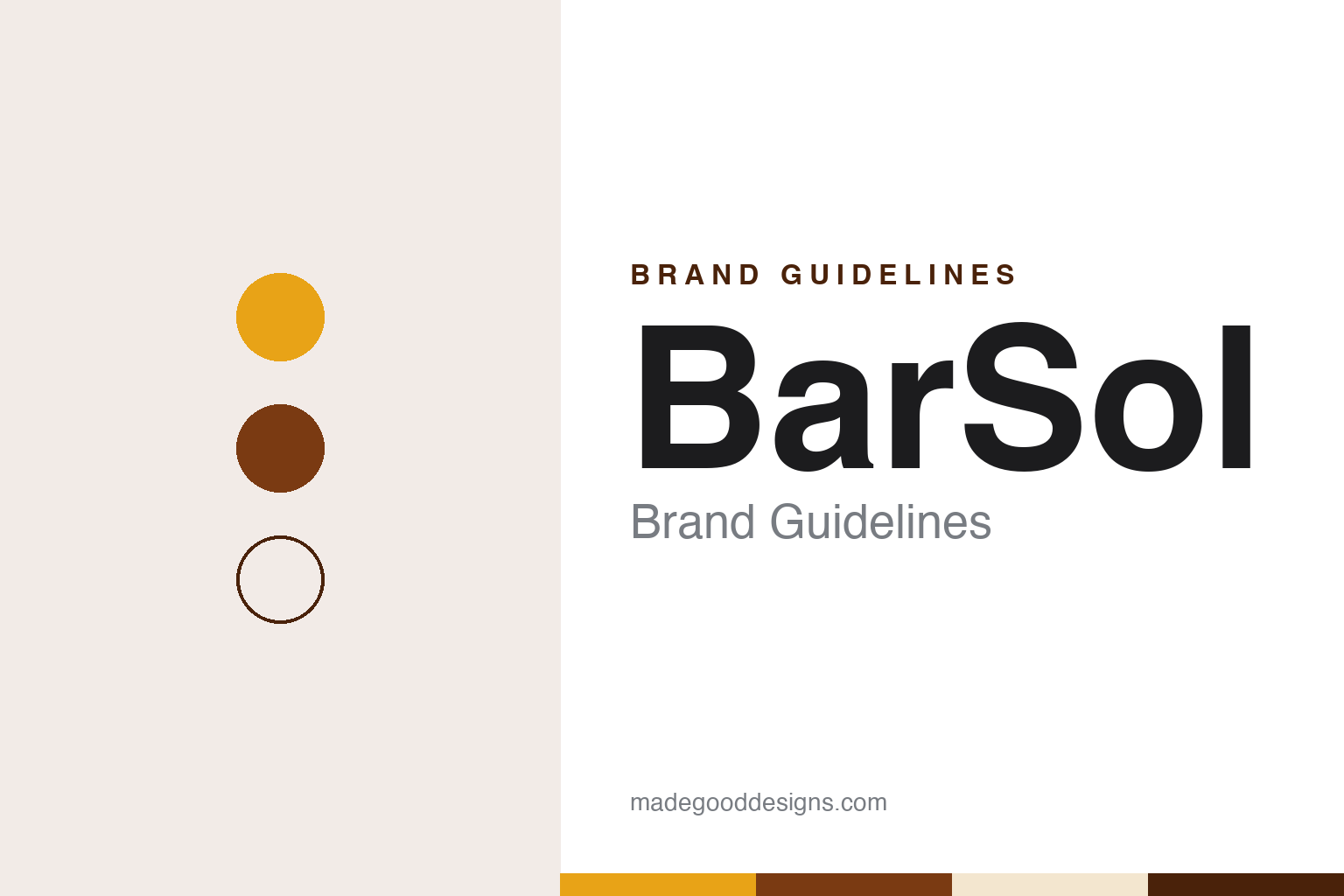 BarSol brand guidelines — abstract colour discs and material texture (original homage; not a BarSol product or logo)