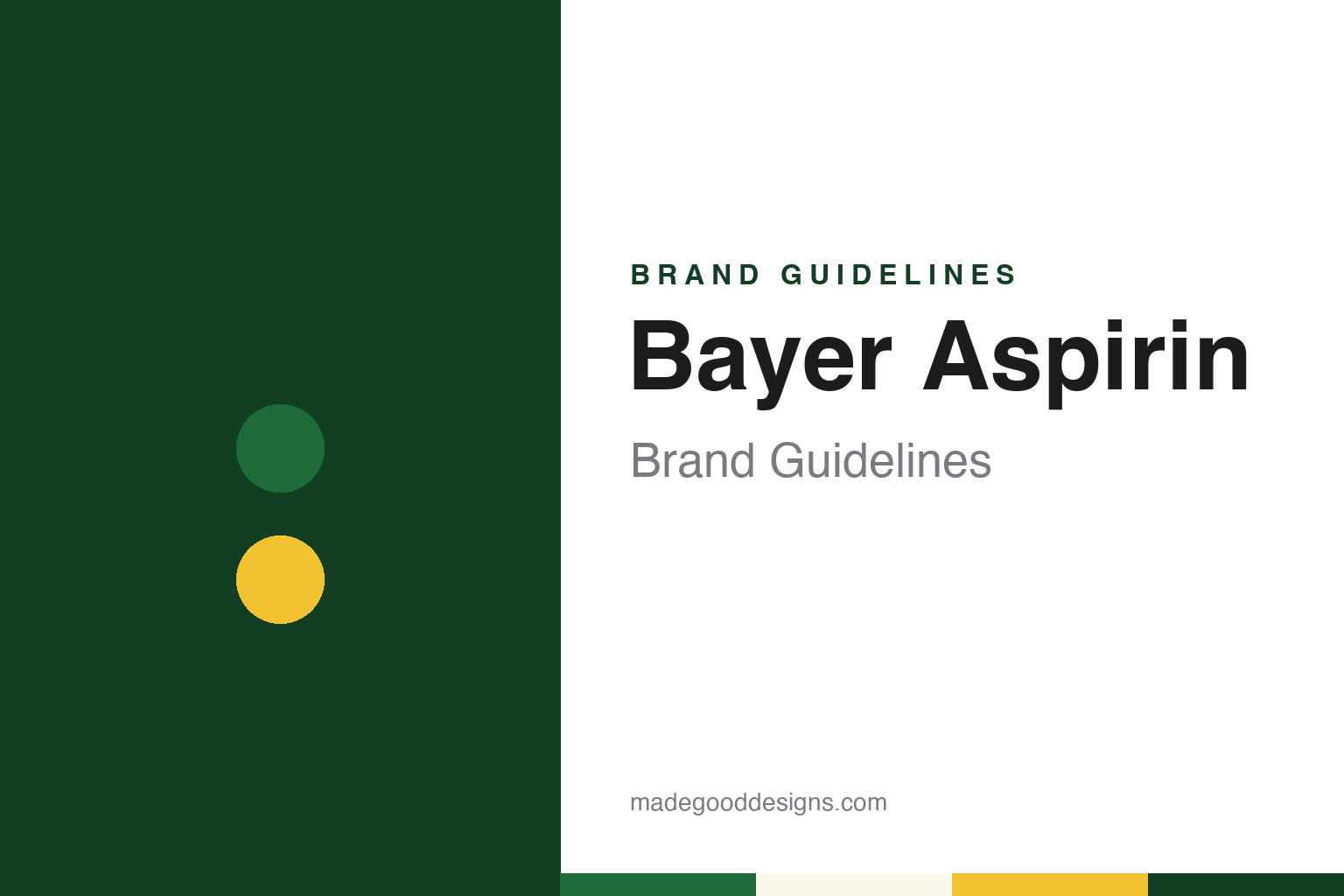 Bayer Aspirin Brand Guidelines: A 1899 Trademark, the 1904 Bayer Cross and a Name Regained in 1994