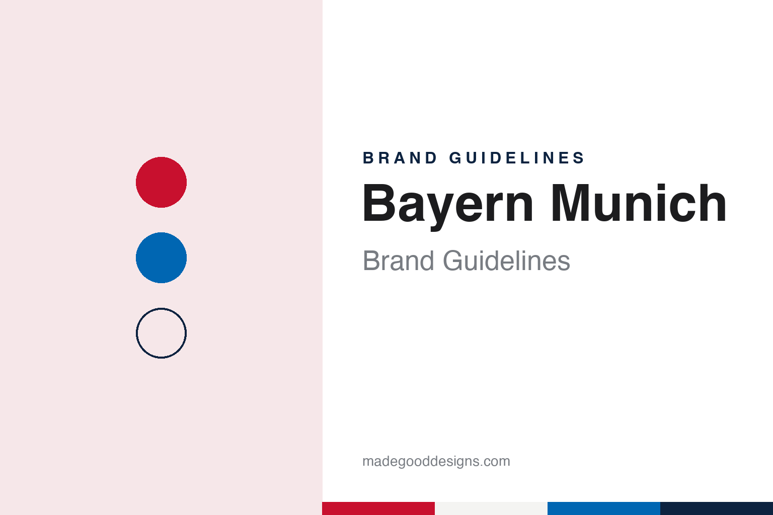 Bayern Munich brand guidelines — abstract colour discs and material texture (original homage; not a Bayern Munich product or logo)