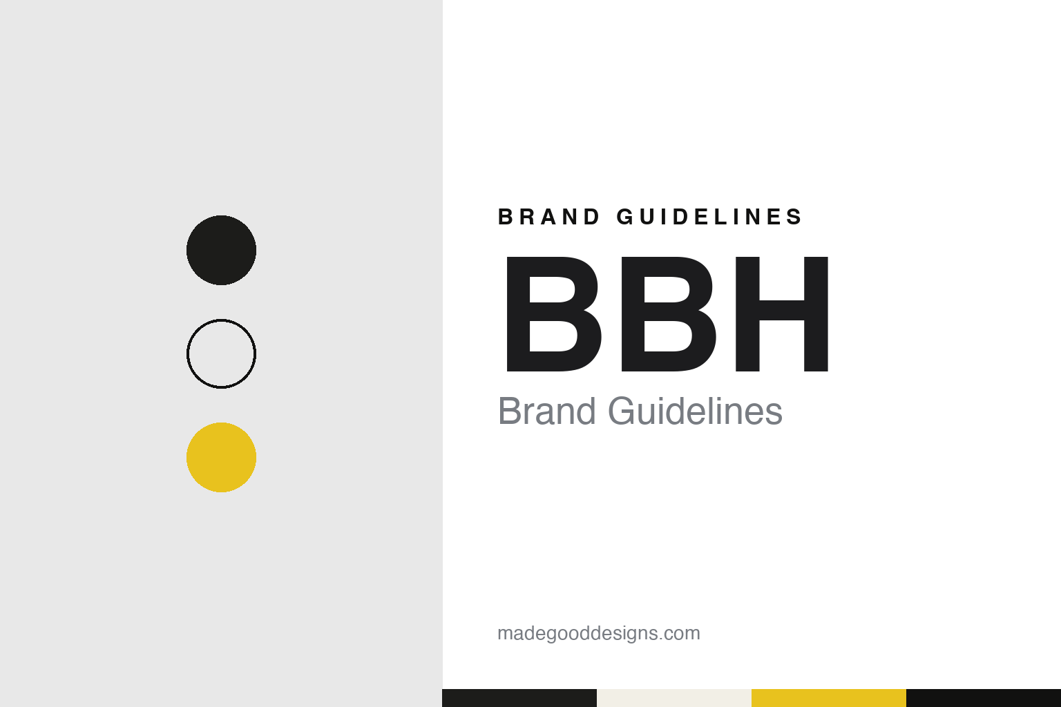 BBH brand guidelines — abstract colour discs and material texture (original homage; not a BBH product or logo)