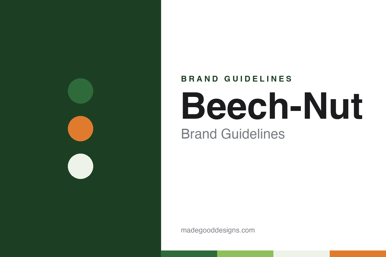 Beech-Nut brand guidelines — abstract colour discs and material texture (original homage; not a Beech-Nut product or logo)