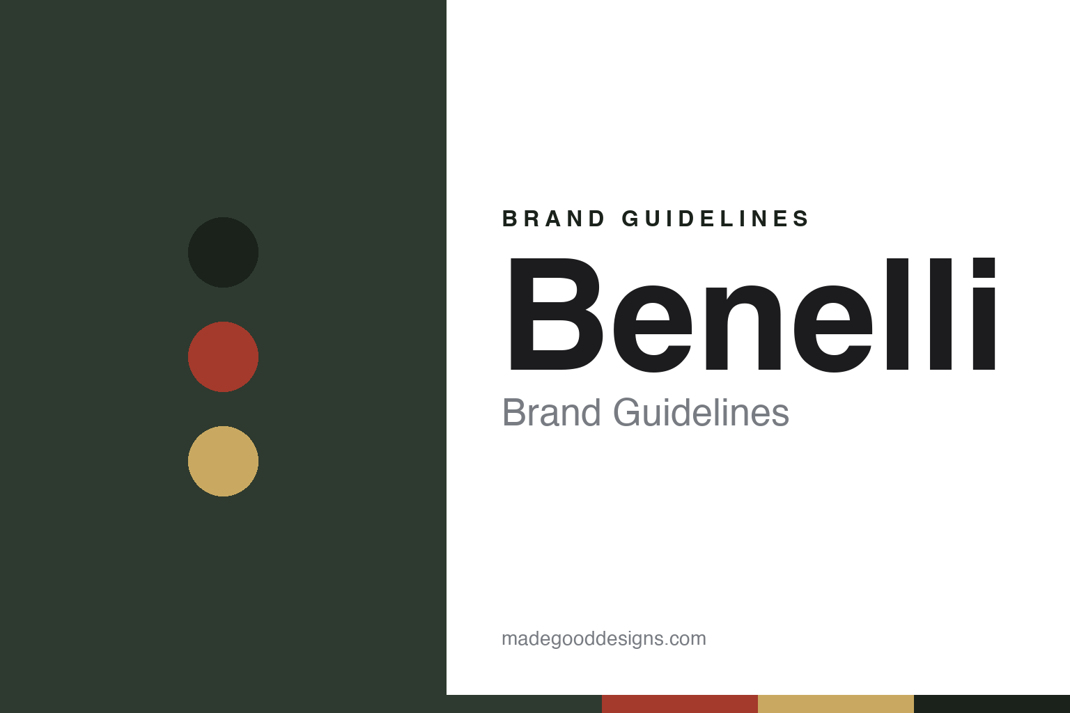 Benelli brand guidelines — abstract colour discs and material texture (original homage; not a Benelli product or logo)