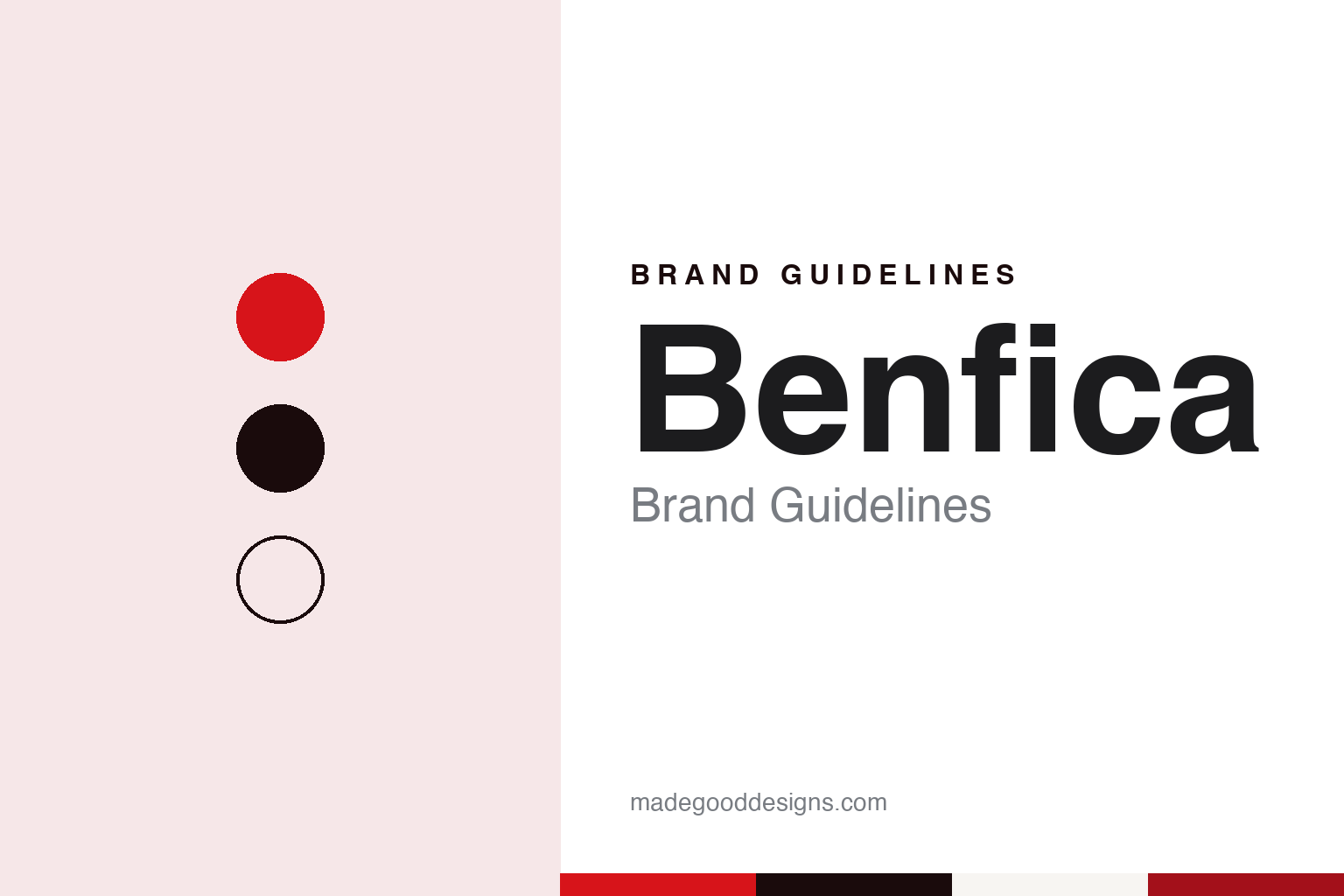 Benfica brand guidelines — abstract colour discs and material texture (original homage; not a Benfica product or logo)