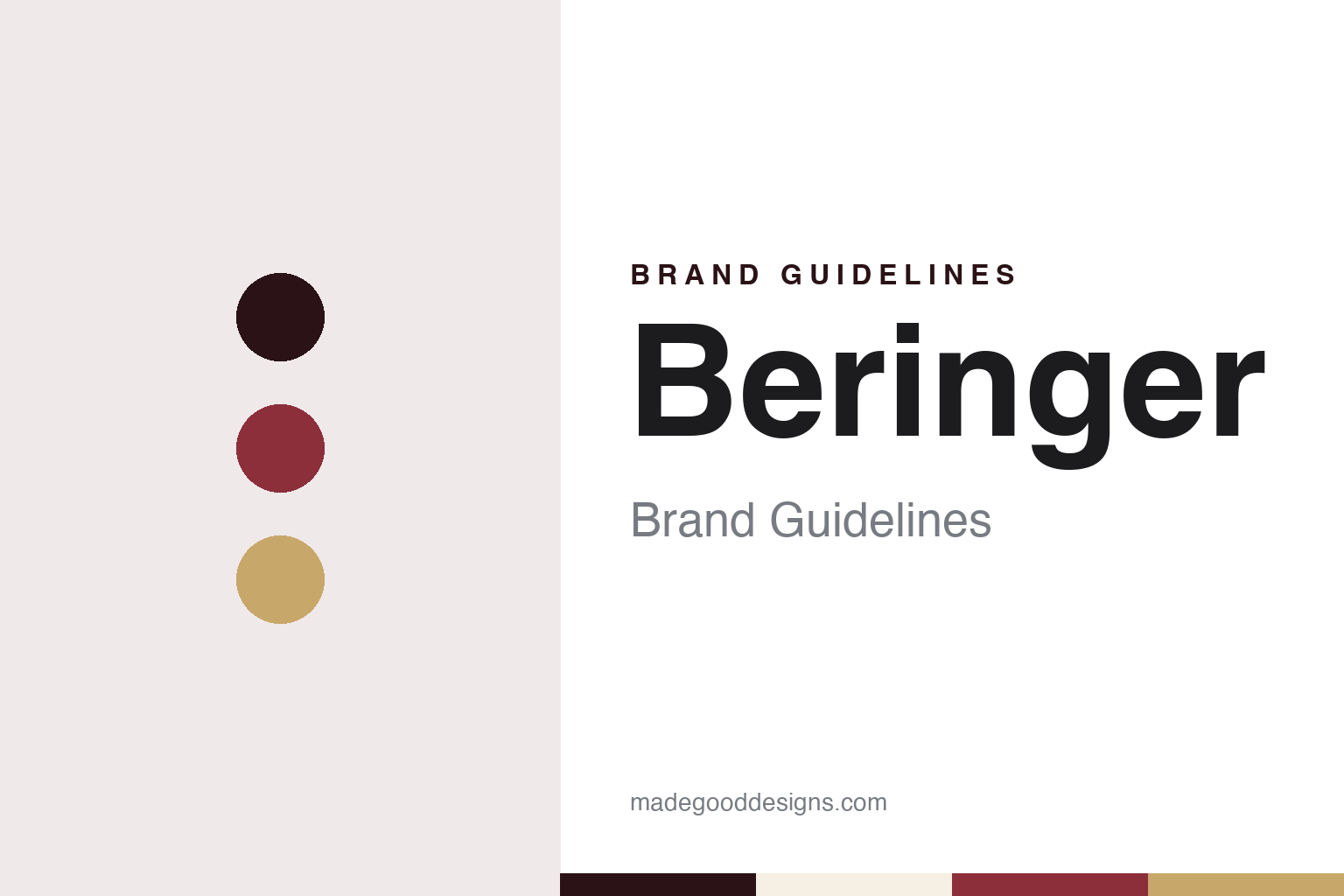Beringer brand guidelines — abstract colour discs and material texture (original homage; not a Beringer product or logo)