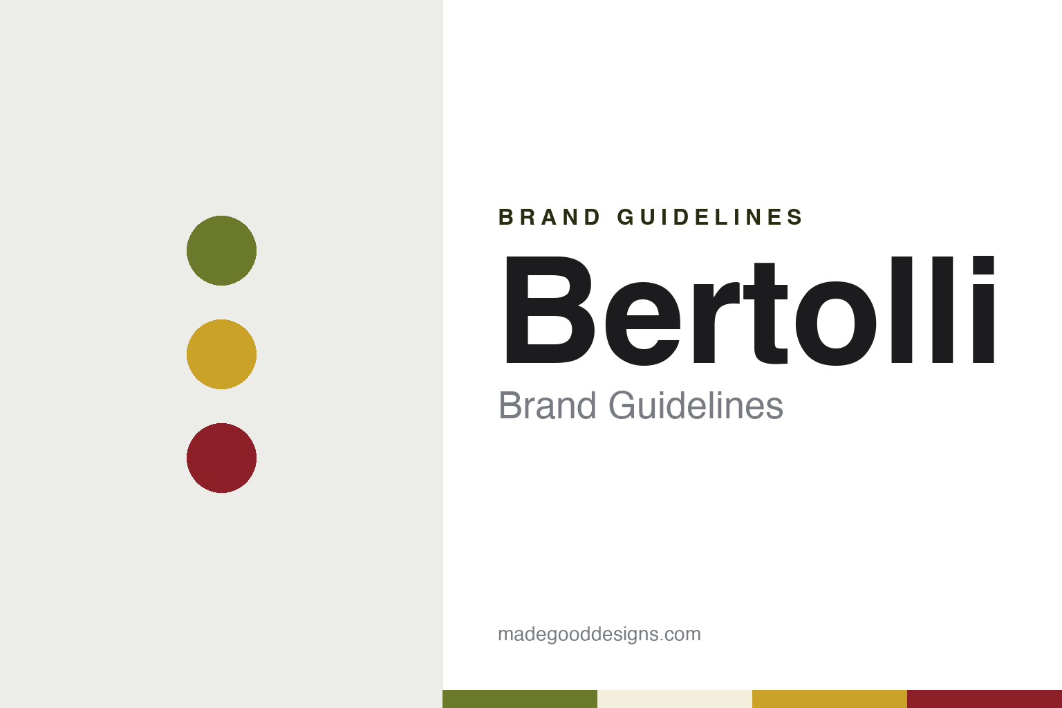Bertolli Brand Guidelines: The 1865 Lucca Olive-Oil Name Now Split Between Owners