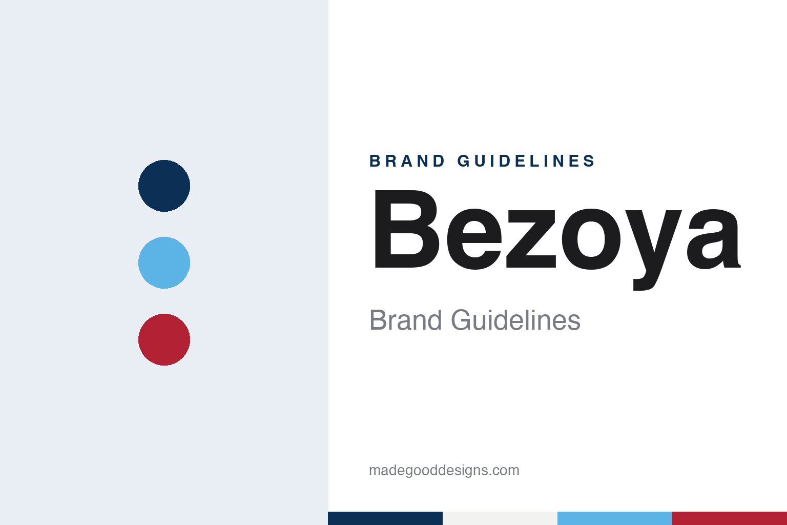 Bezoya brand guidelines — abstract colour discs and material texture (original homage; not a Bezoya product or logo)