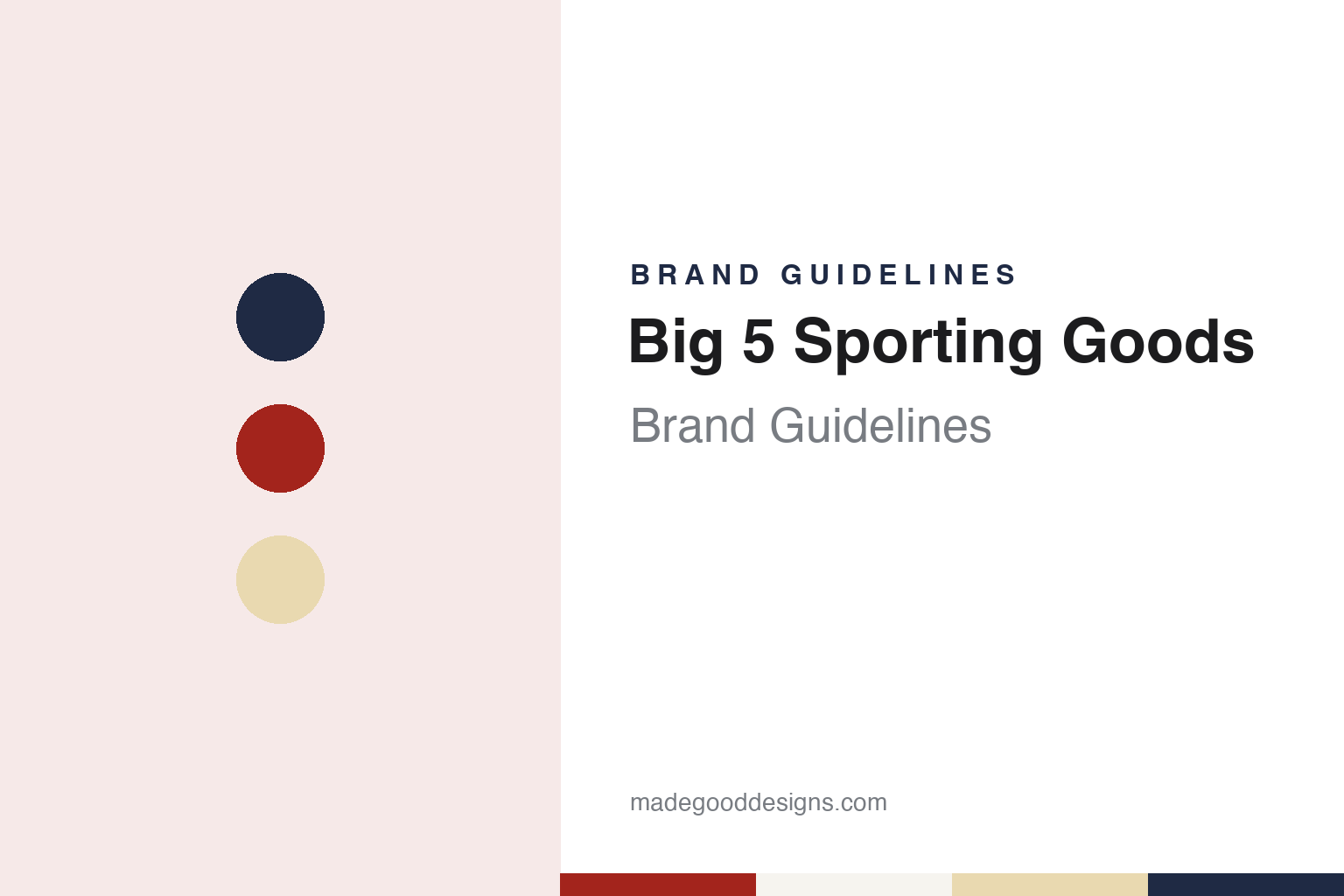Big 5 Sporting Goods Brand Guidelines: A Name Counted From Five Army-Surplus Stores