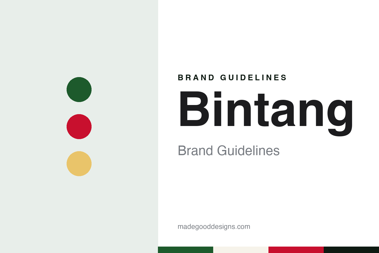 Bintang brand guidelines — abstract colour discs and material texture (original homage; not a Bintang product or logo)