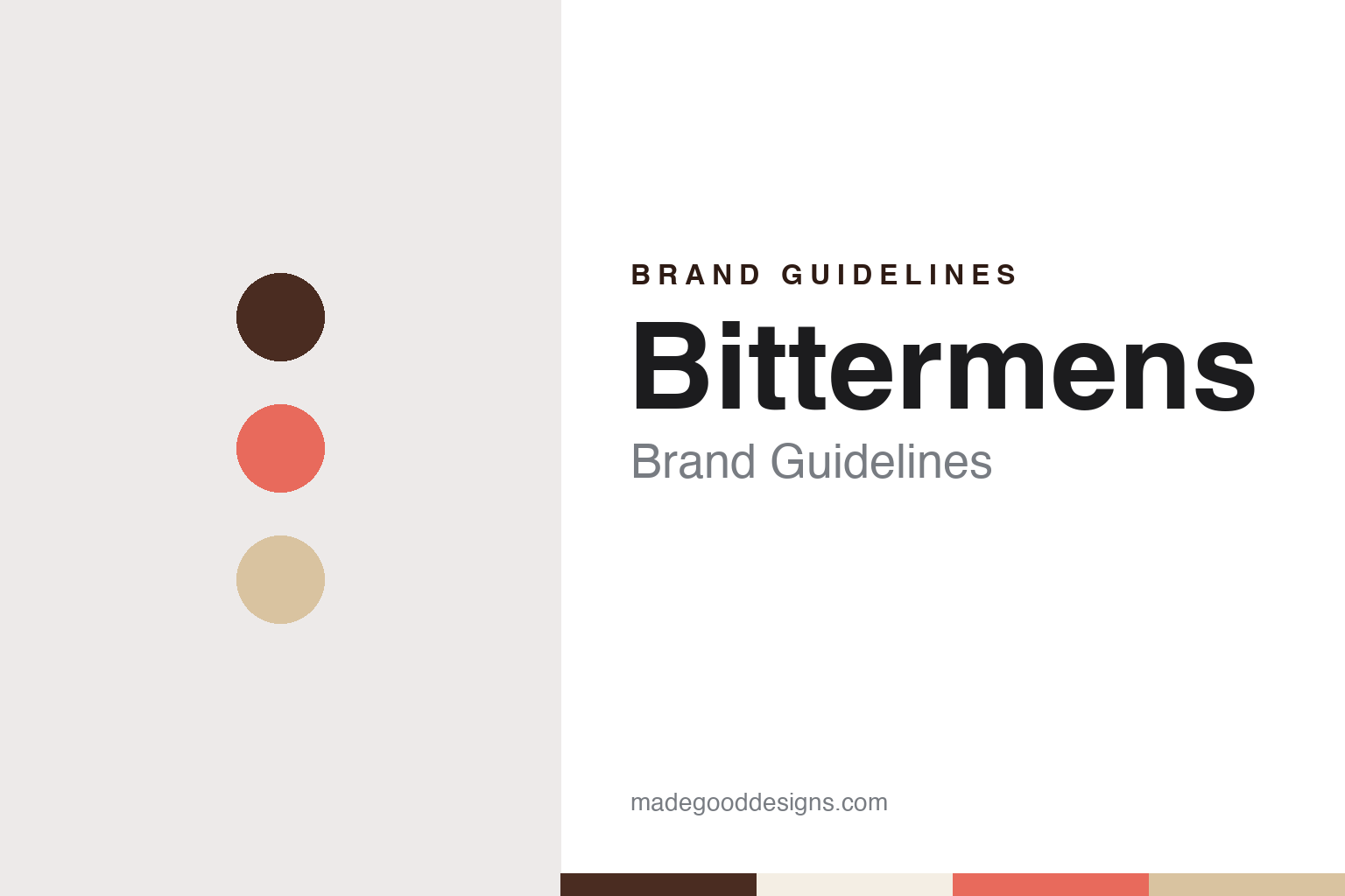 Bittermens brand guidelines — abstract colour discs and material texture (original homage; not a Bittermens product or logo)