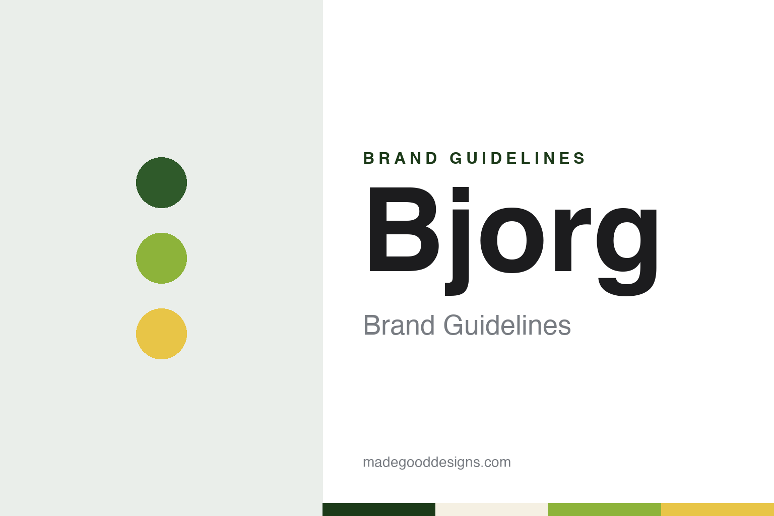 Bjorg Brand Guidelines: The Lyon Organic Brand With a Borrowed “j”
