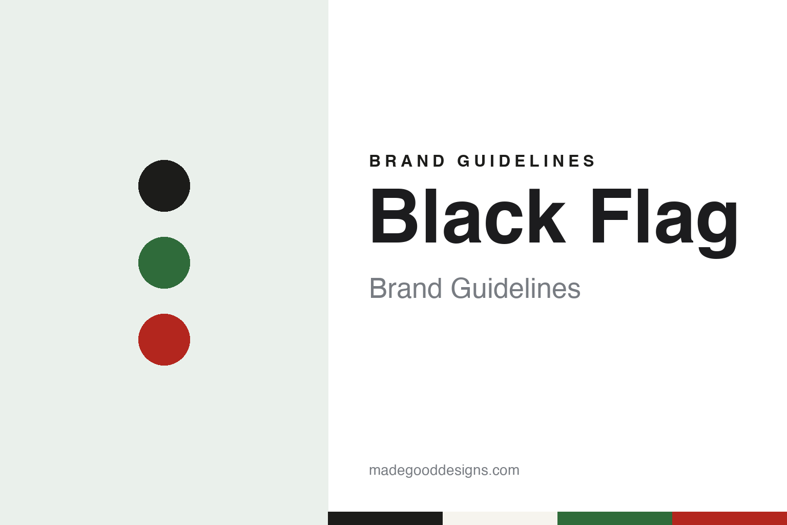 Black Flag brand guidelines — abstract colour discs and material texture (original homage; not a Black Flag product or logo)