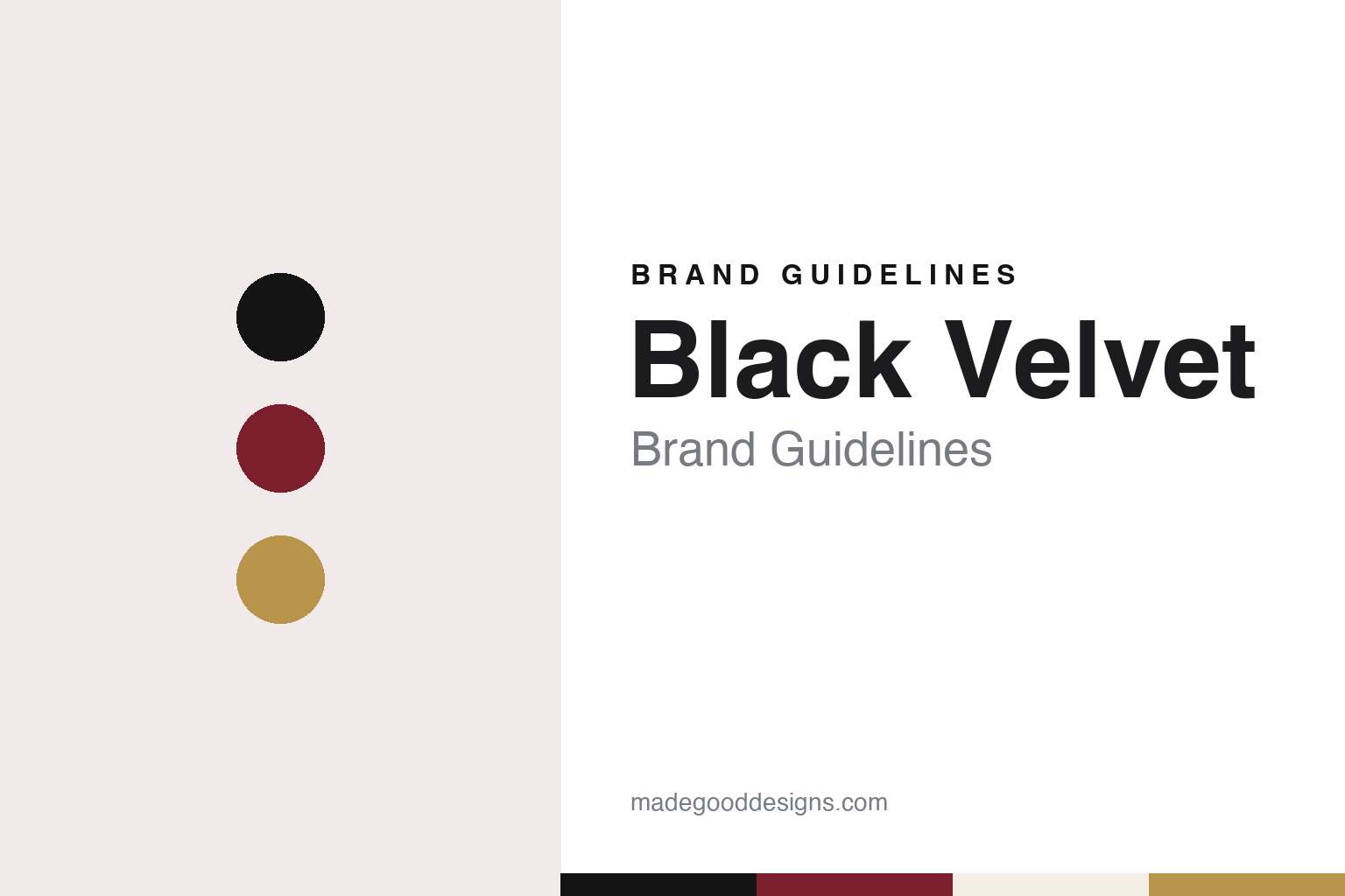 Black Velvet brand guidelines — abstract colour discs and material texture (original homage; not a Black Velvet product or logo)