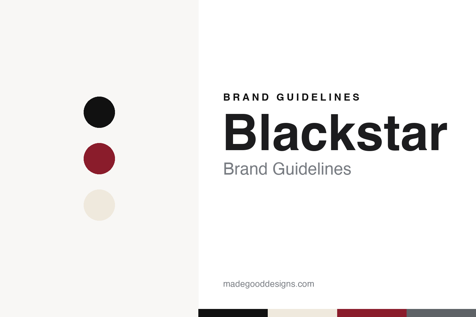 Blackstar brand guidelines — abstract colour discs and material texture (original homage; not a Blackstar product or logo)