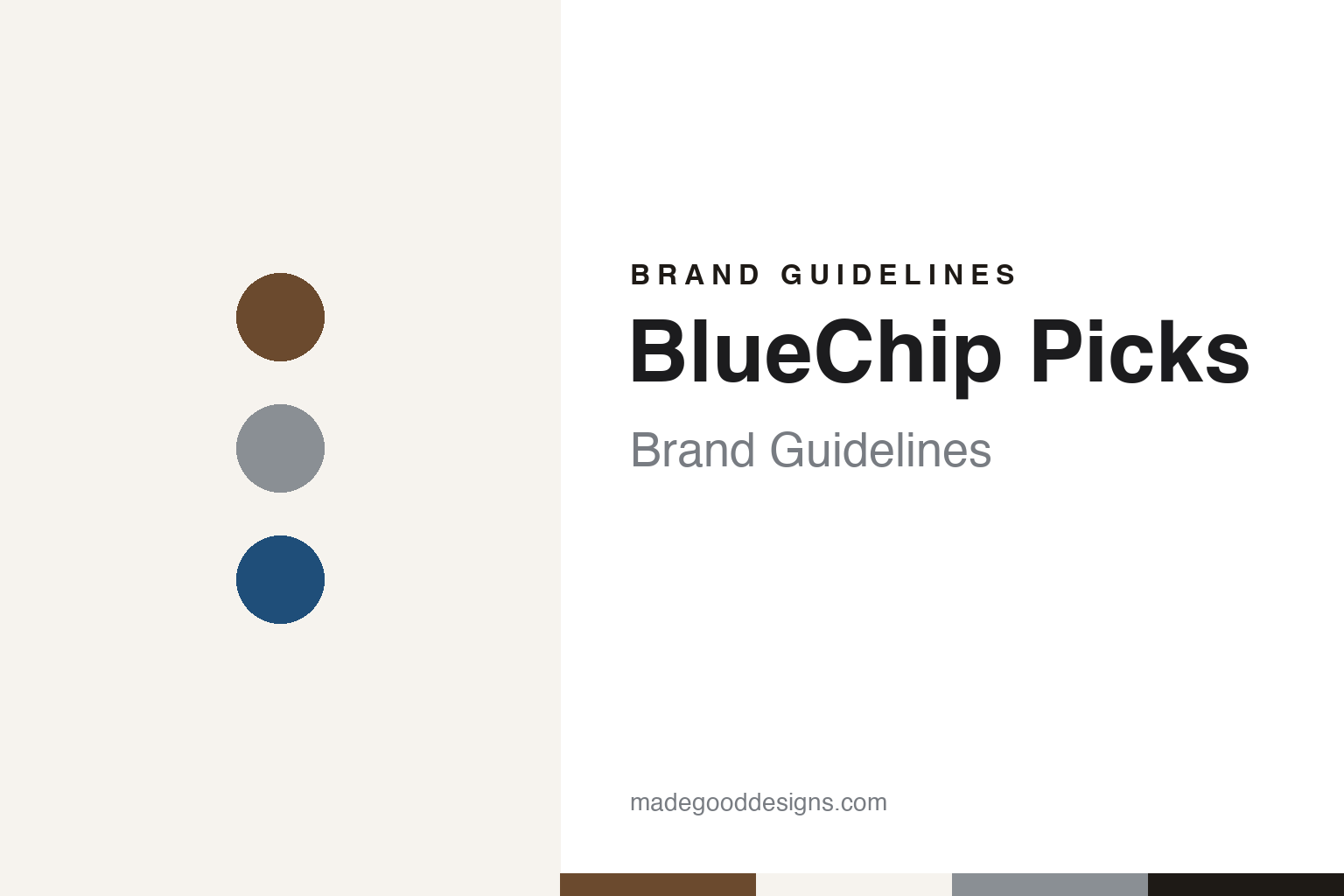BlueChip Picks brand guidelines — abstract colour discs and material texture (original homage; not a BlueChip Picks product or logo)