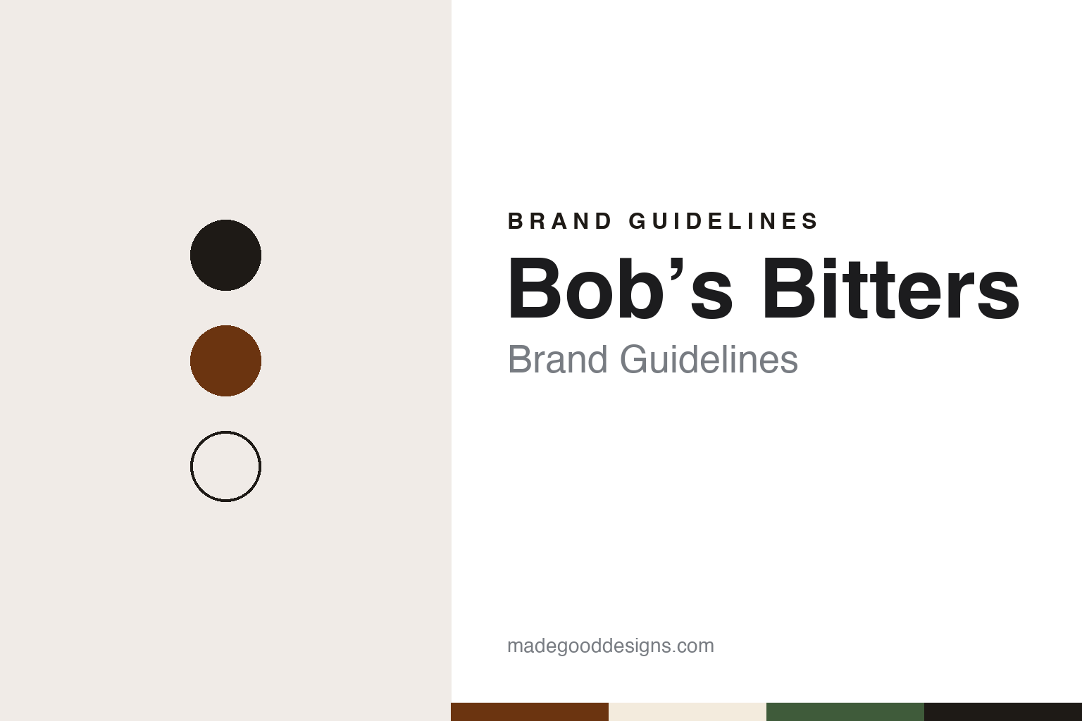 Bob’s Bitters Brand Guidelines: Bob Petrie’s Single-Ingredient Cocktail Bitters From Essex