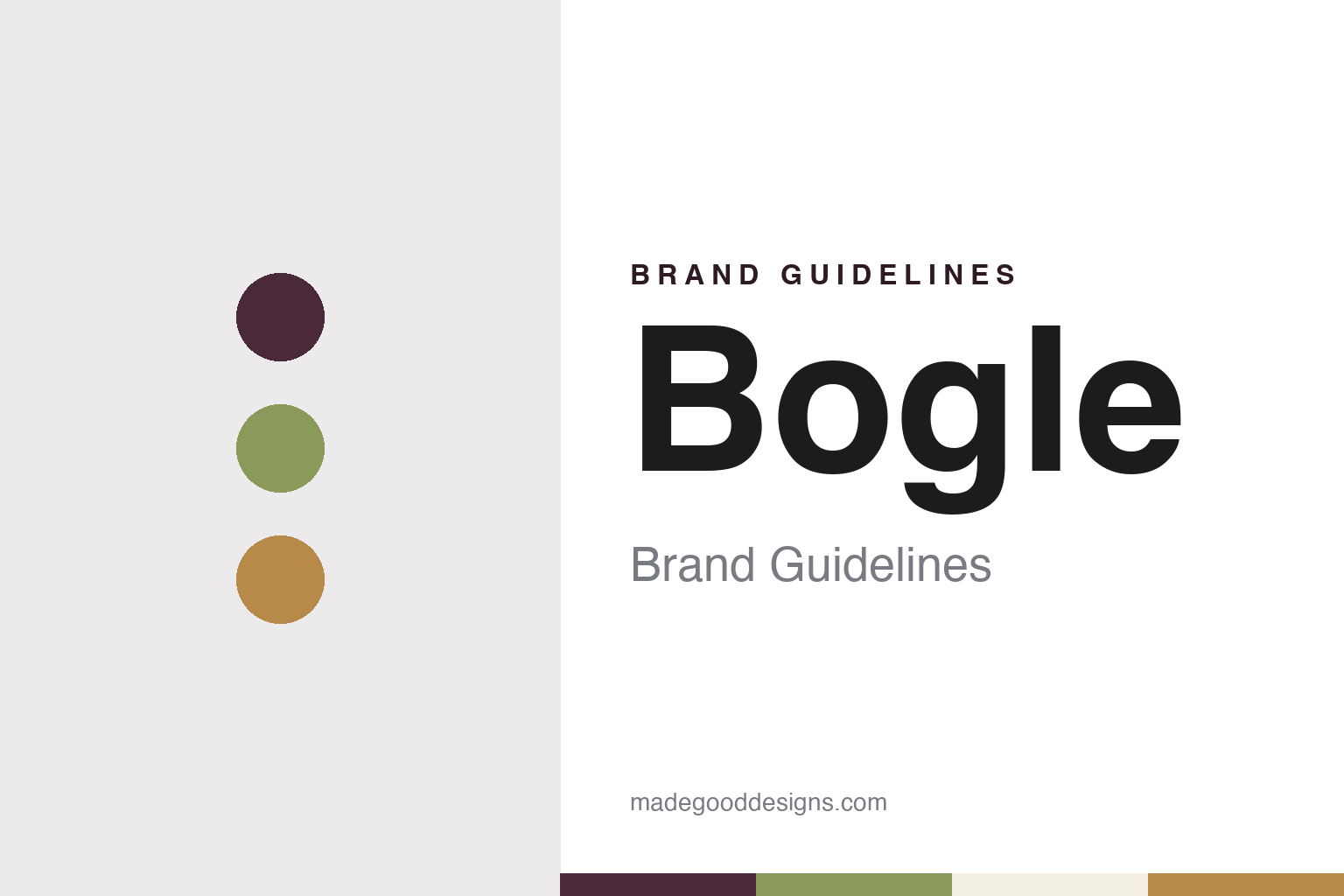 Bogle brand guidelines — abstract colour discs and material texture (original homage; not a Bogle product or logo)