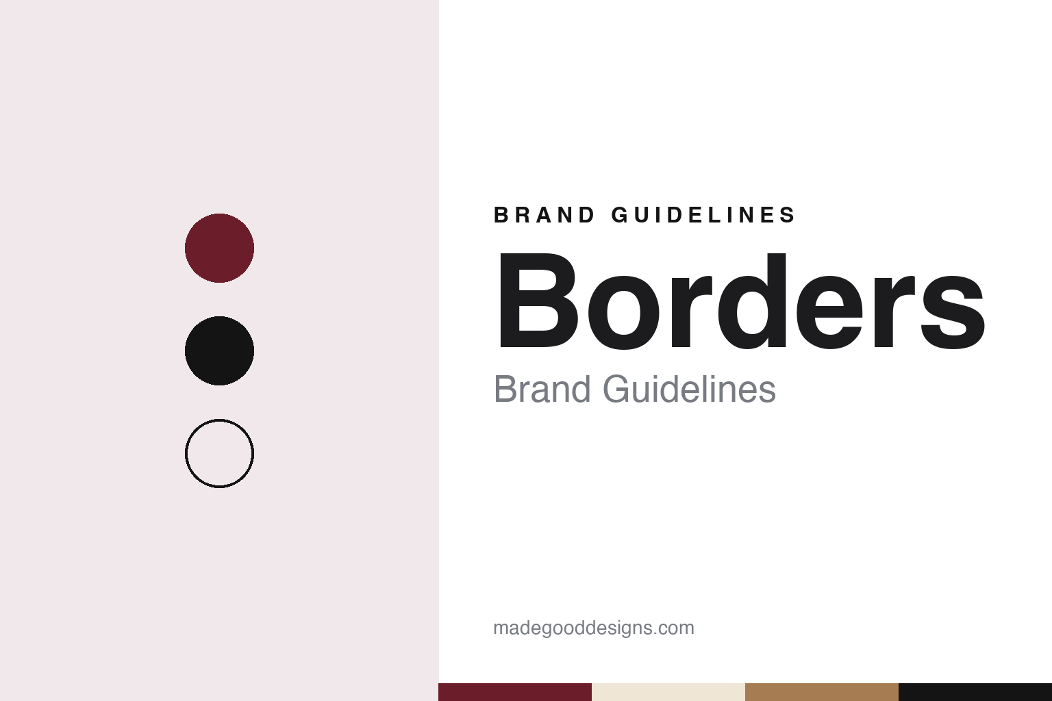 Borders brand guidelines — abstract colour discs and material texture (original homage; not a Borders product or logo)
