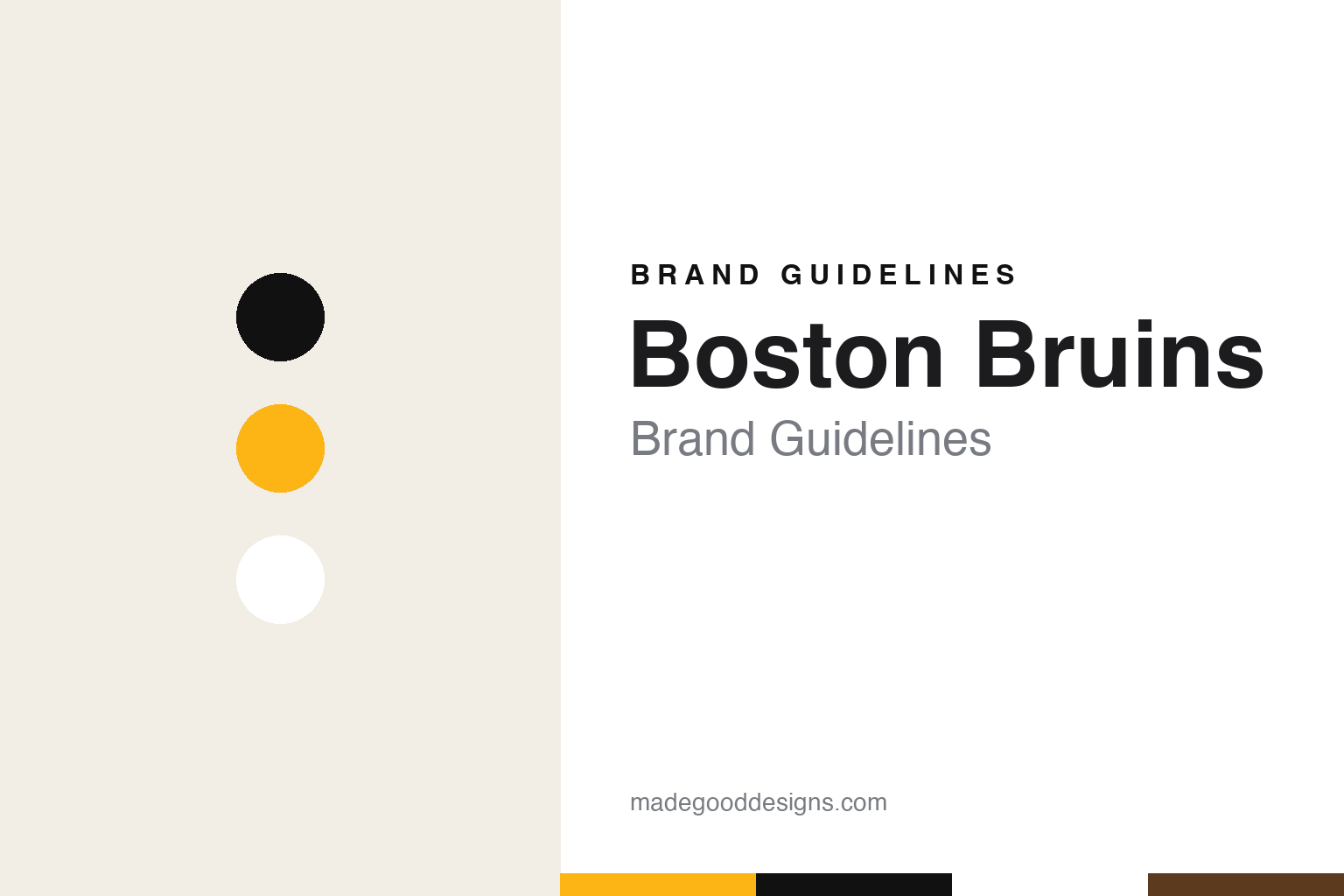 Boston Bruins brand guidelines — abstract colour discs and material texture (original homage; not a Boston Bruins product or logo)