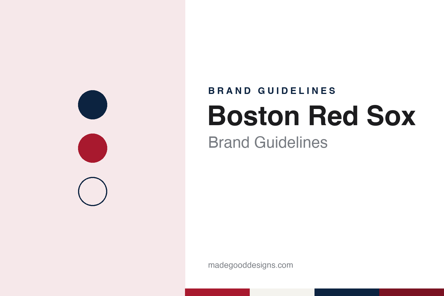 Boston Red Sox brand guidelines — abstract colour discs and material texture (original homage; not a Boston Red Sox product or logo)