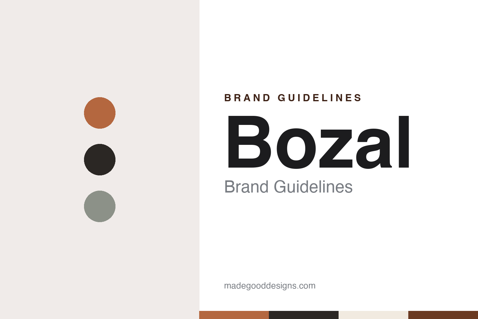 Bozal brand guidelines — abstract colour discs and material texture (original homage; not a Bozal product or logo)