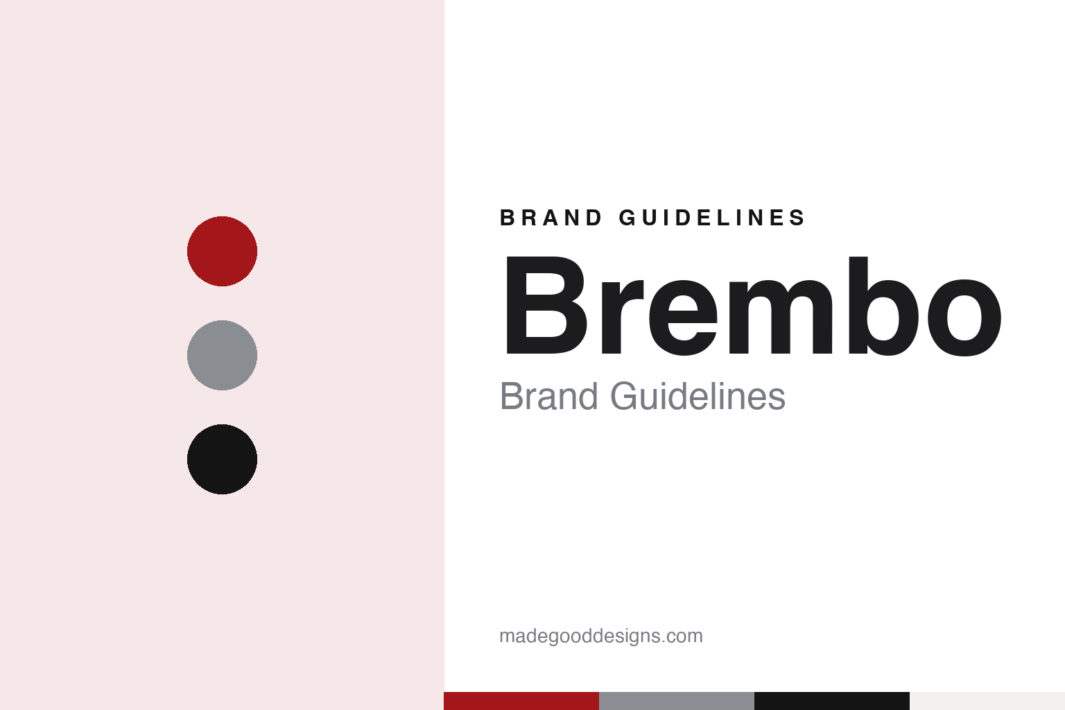 Brembo brand guidelines — abstract colour discs and material texture (original homage; not a Brembo product or logo)