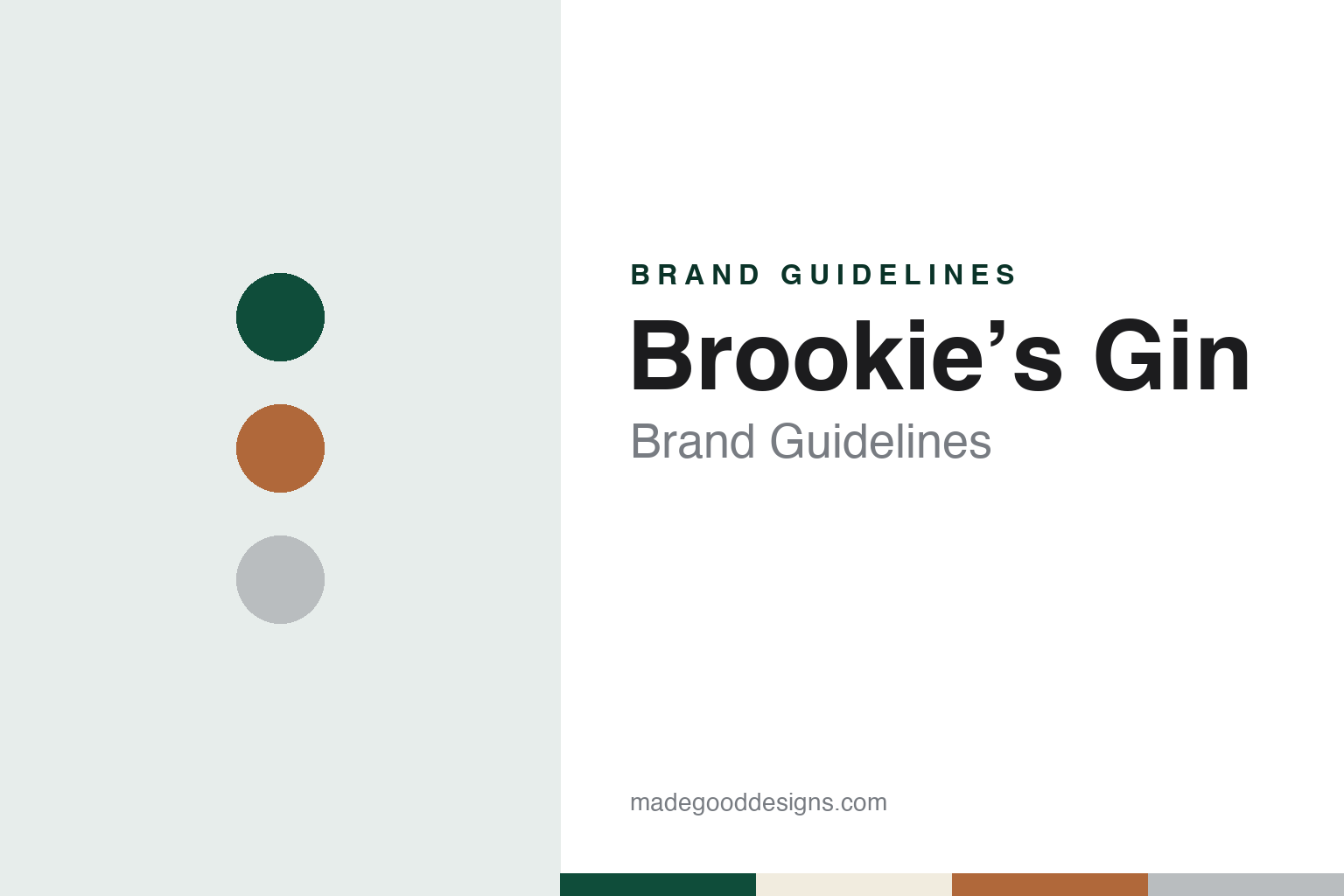 Brookie’s Gin brand guidelines — abstract colour discs and material texture (original homage; not a Brookie’s Gin product or logo)