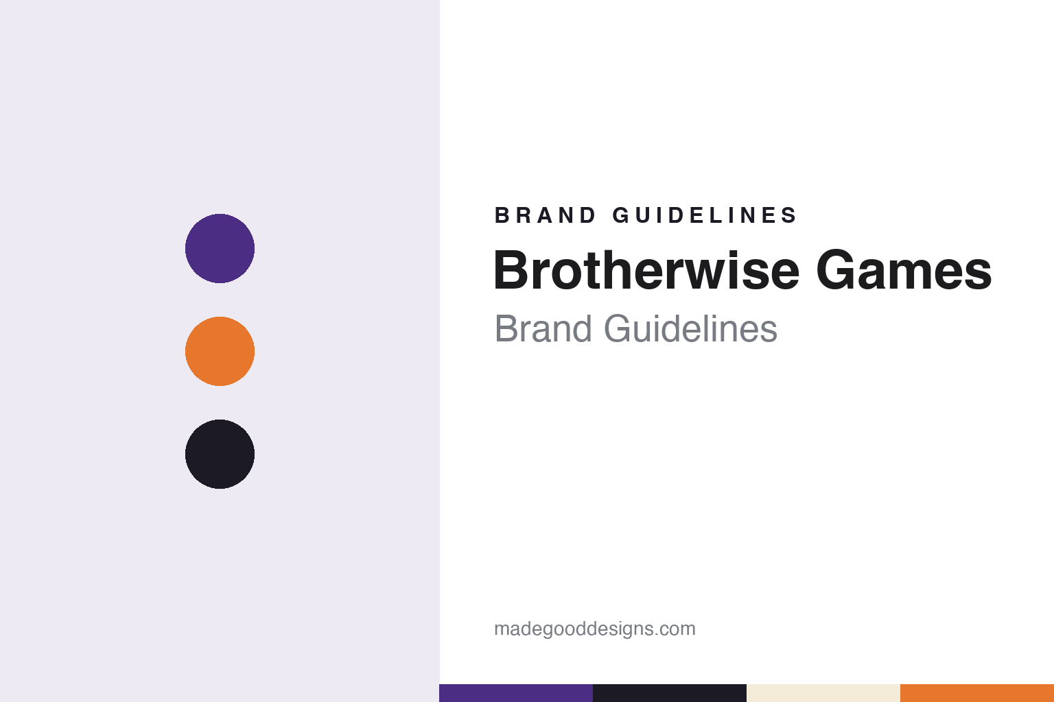 Brotherwise Games Brand Guidelines: The O’Neal Brothers’ Boss Monster Publisher, Founded 2012