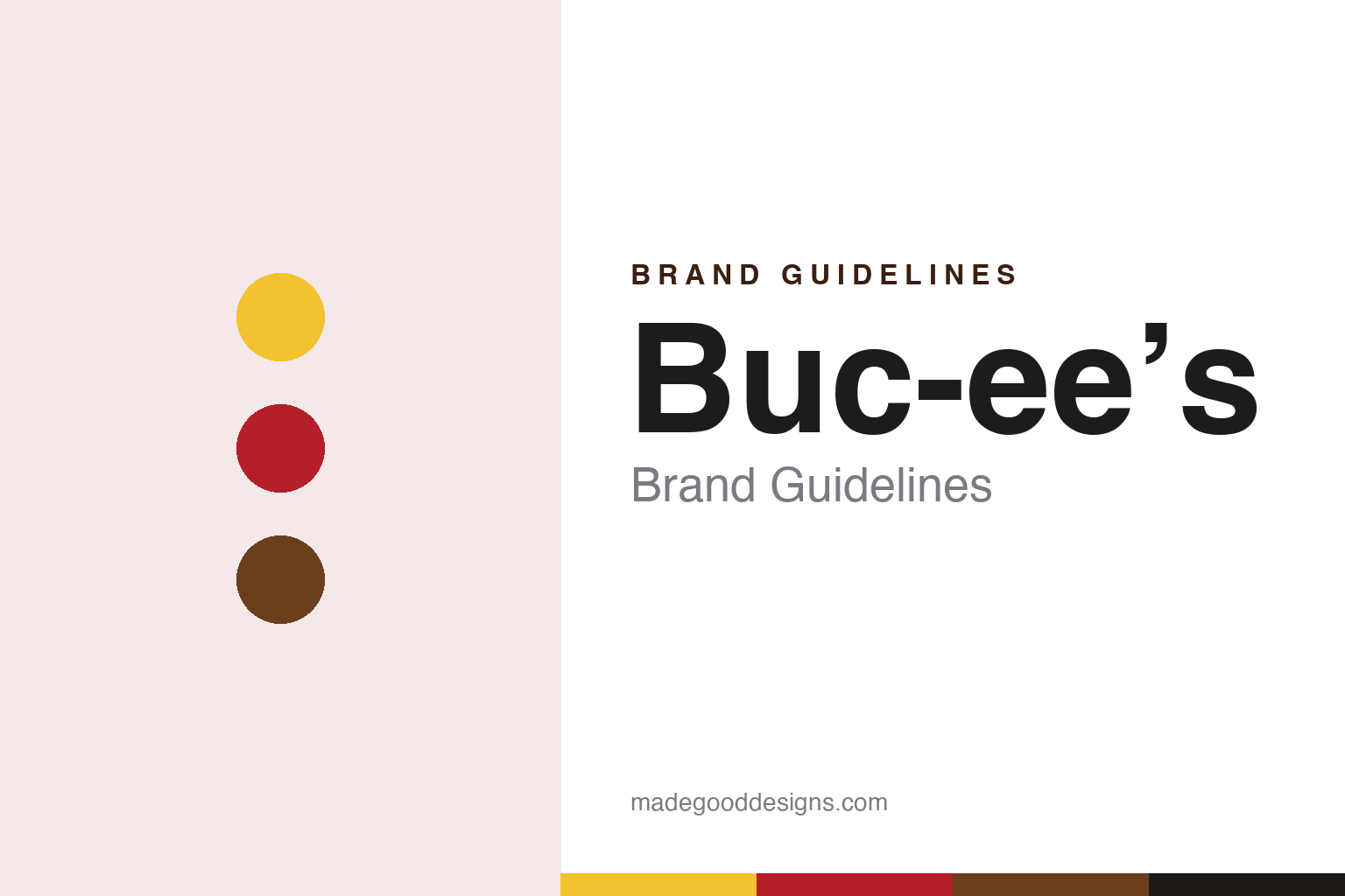 Buc-ee’s brand guidelines — abstract colour discs and material texture (original homage; not a Buc-ee’s product or logo)