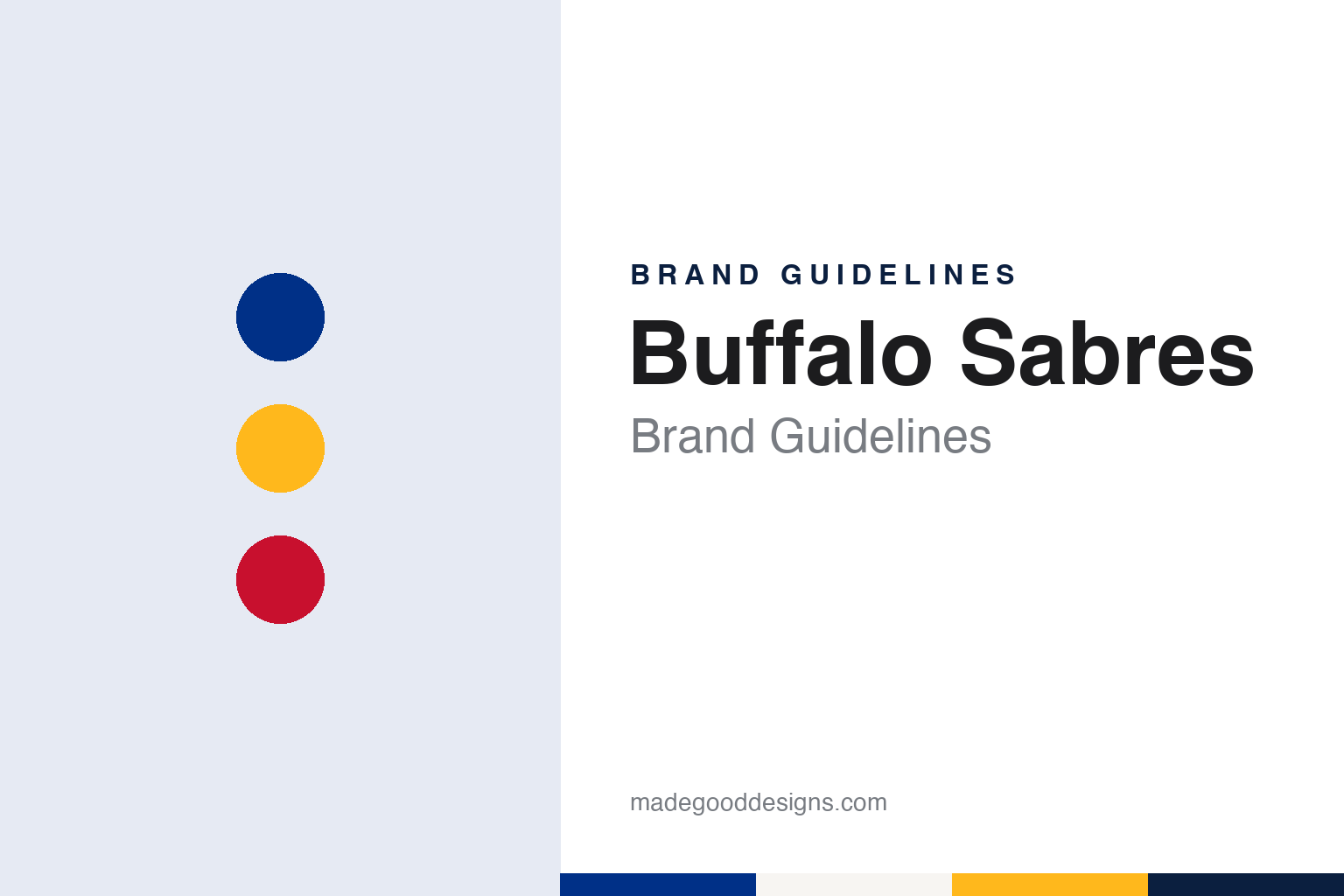 Buffalo Sabres brand guidelines — abstract colour discs and material texture (original homage; not a Buffalo Sabres product or logo)